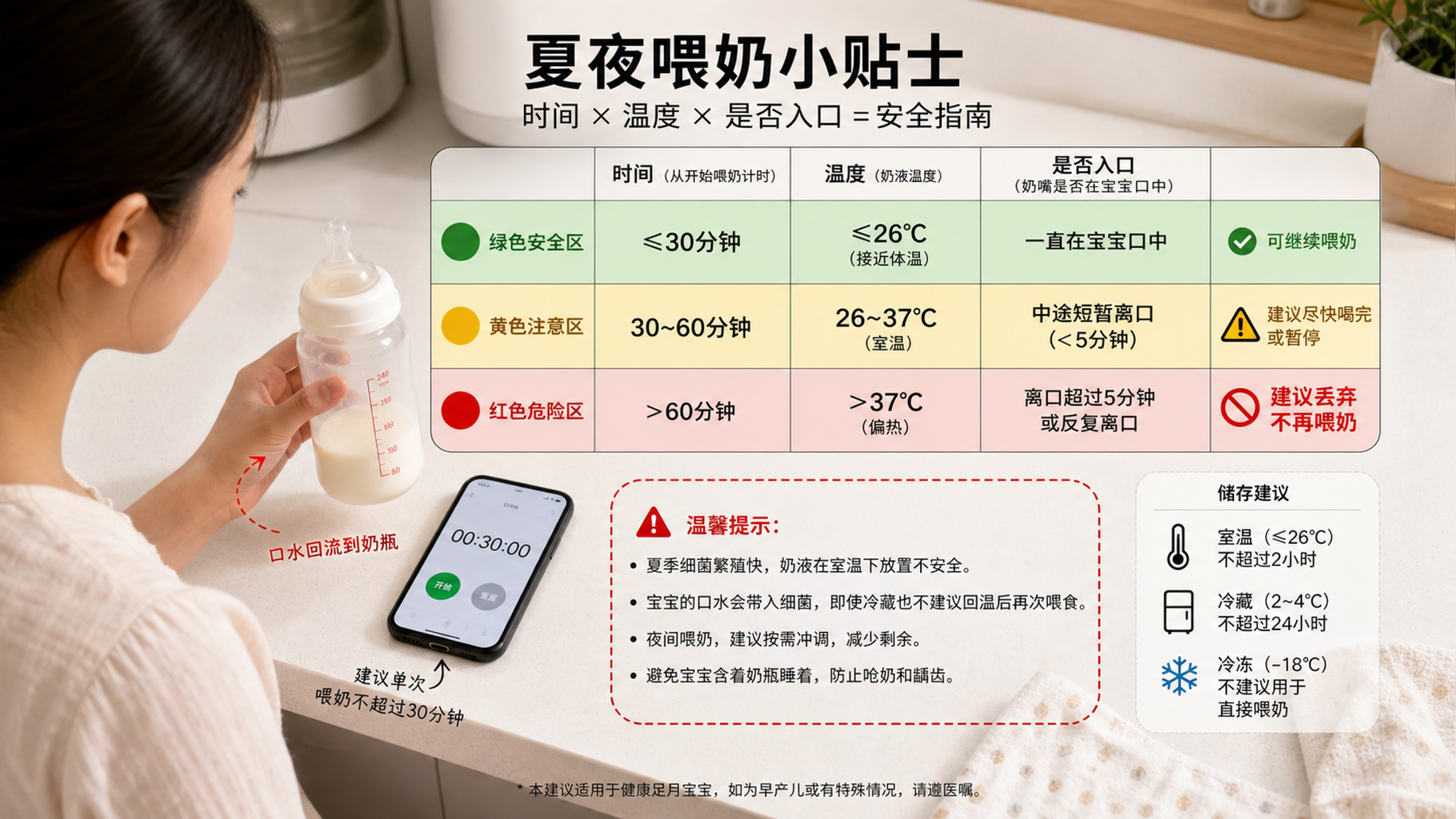 夏天剩奶别靠闻：2小时和1小时是两条丢弃红线