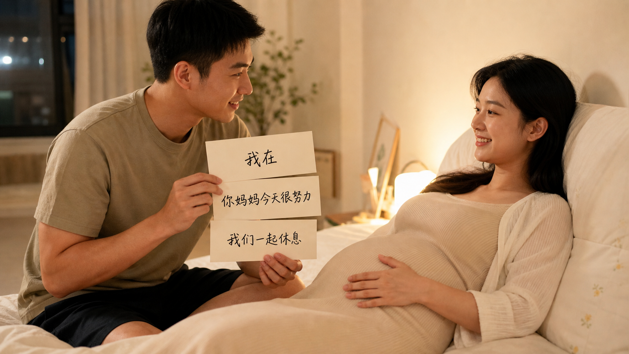 爸爸胎教别念稿：固定三句低分贝，30秒就够