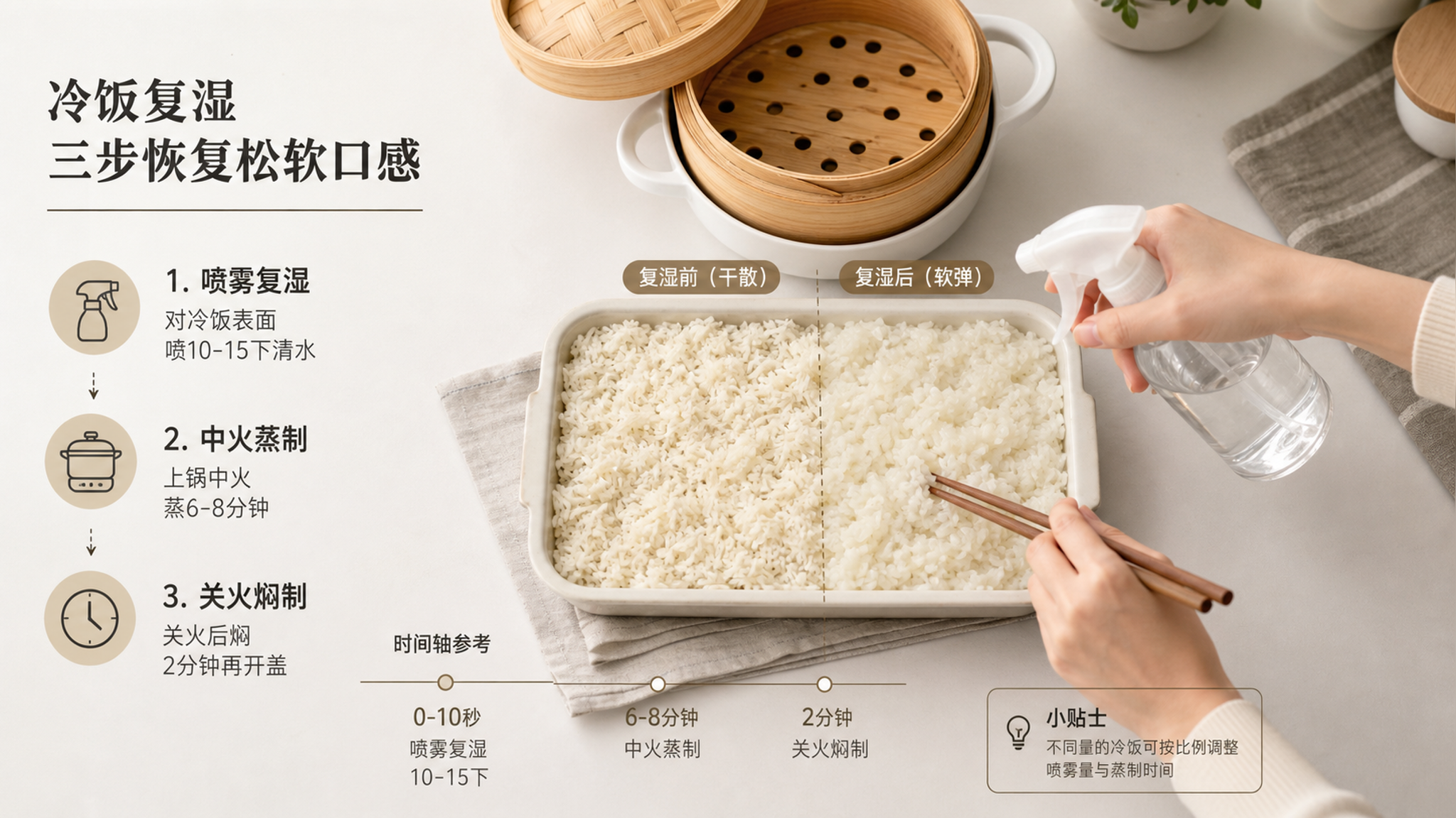 梅雨季冷饭别硬扛：3步救回软弹香