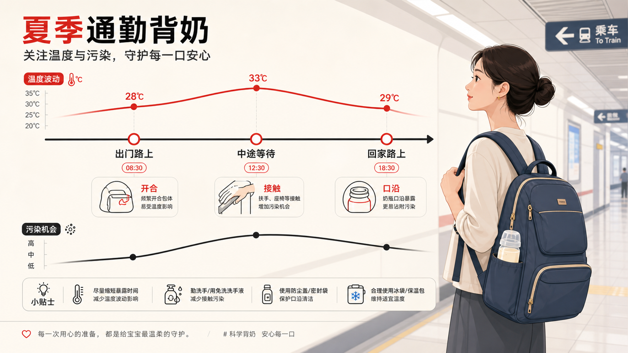 盛夏背奶别凭感觉：用温度线和污染线判断能不能喂