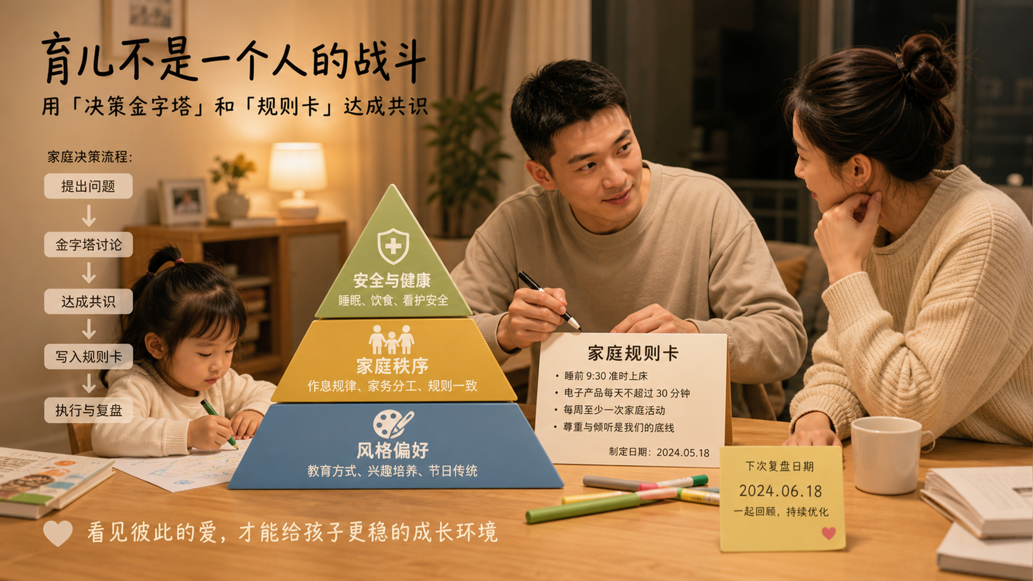 夫妻育儿别再吵到半夜：先把“决策权”分三层