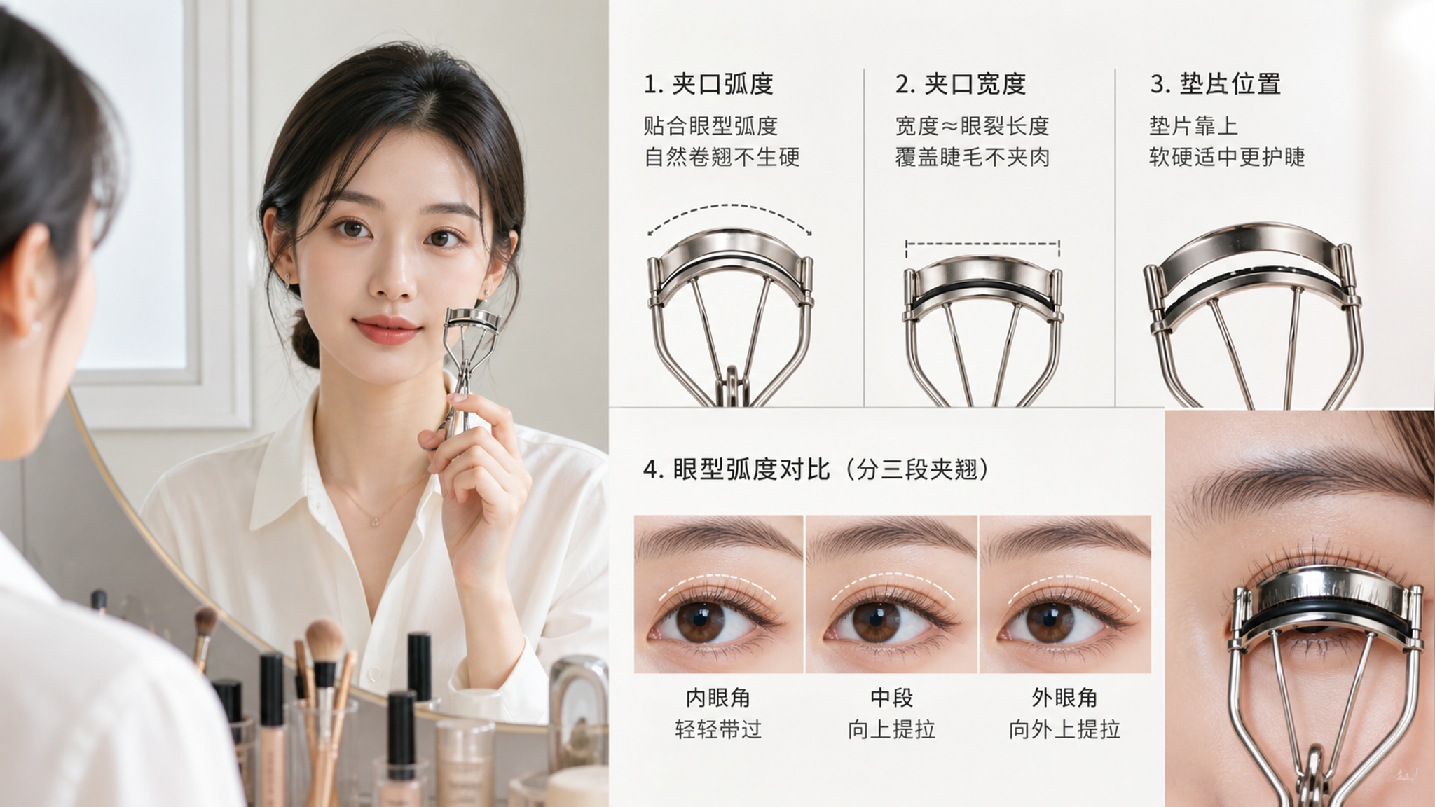 睫毛夹别乱买：弧度不对就会夹肉夹出直角
