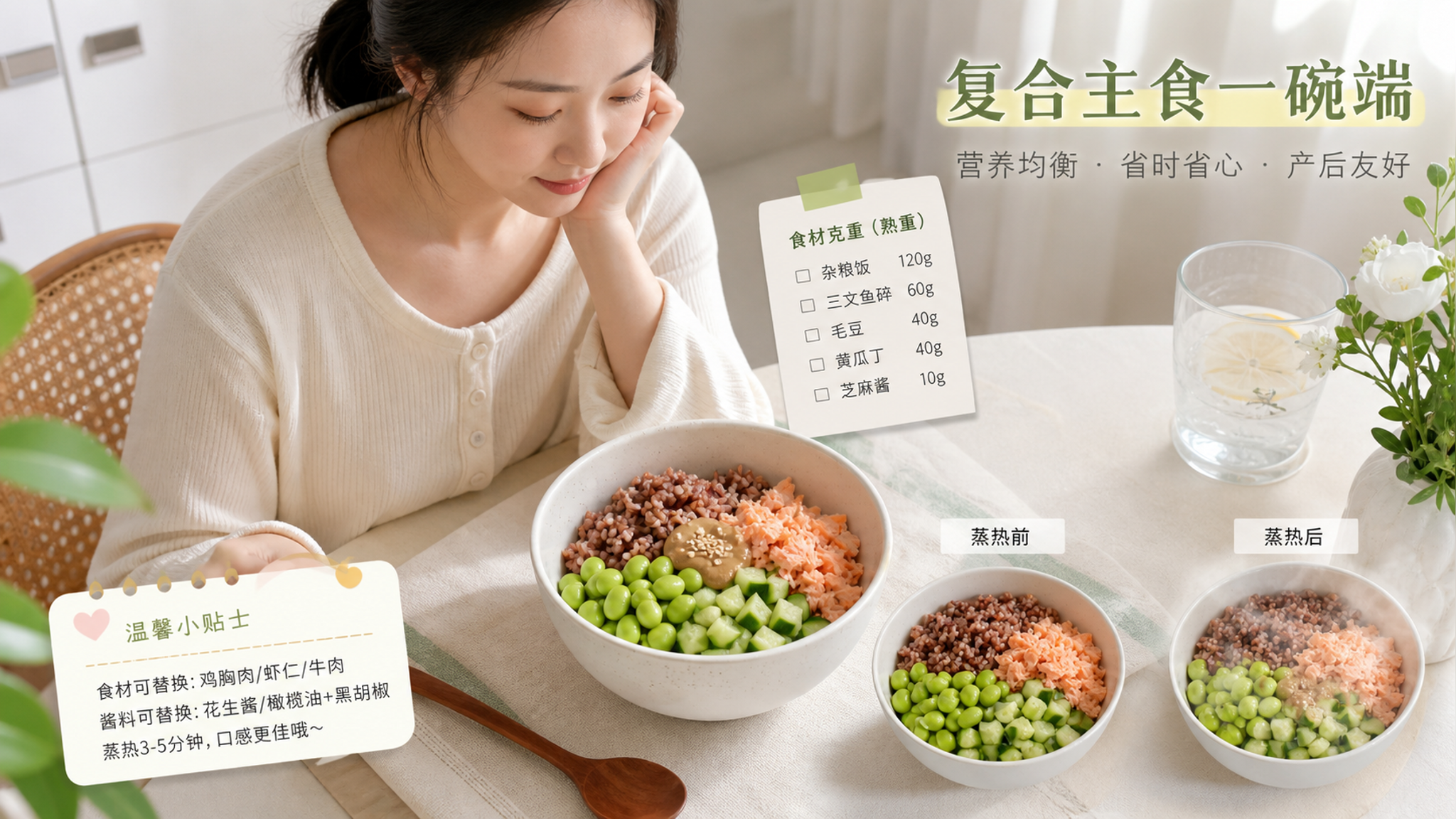 二调期热到吃不下？3碗温热一碗端稳能量