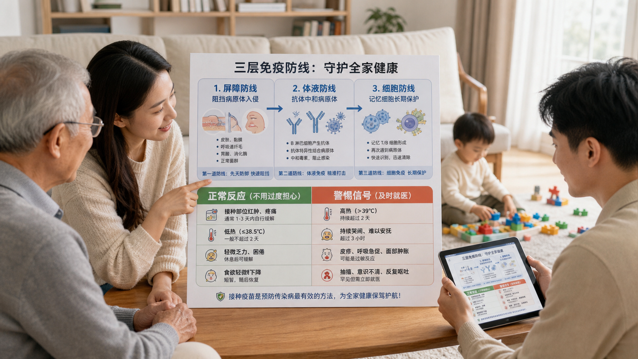 孩子打完疫苗蔫了=免疫下降？真相是免疫在训练