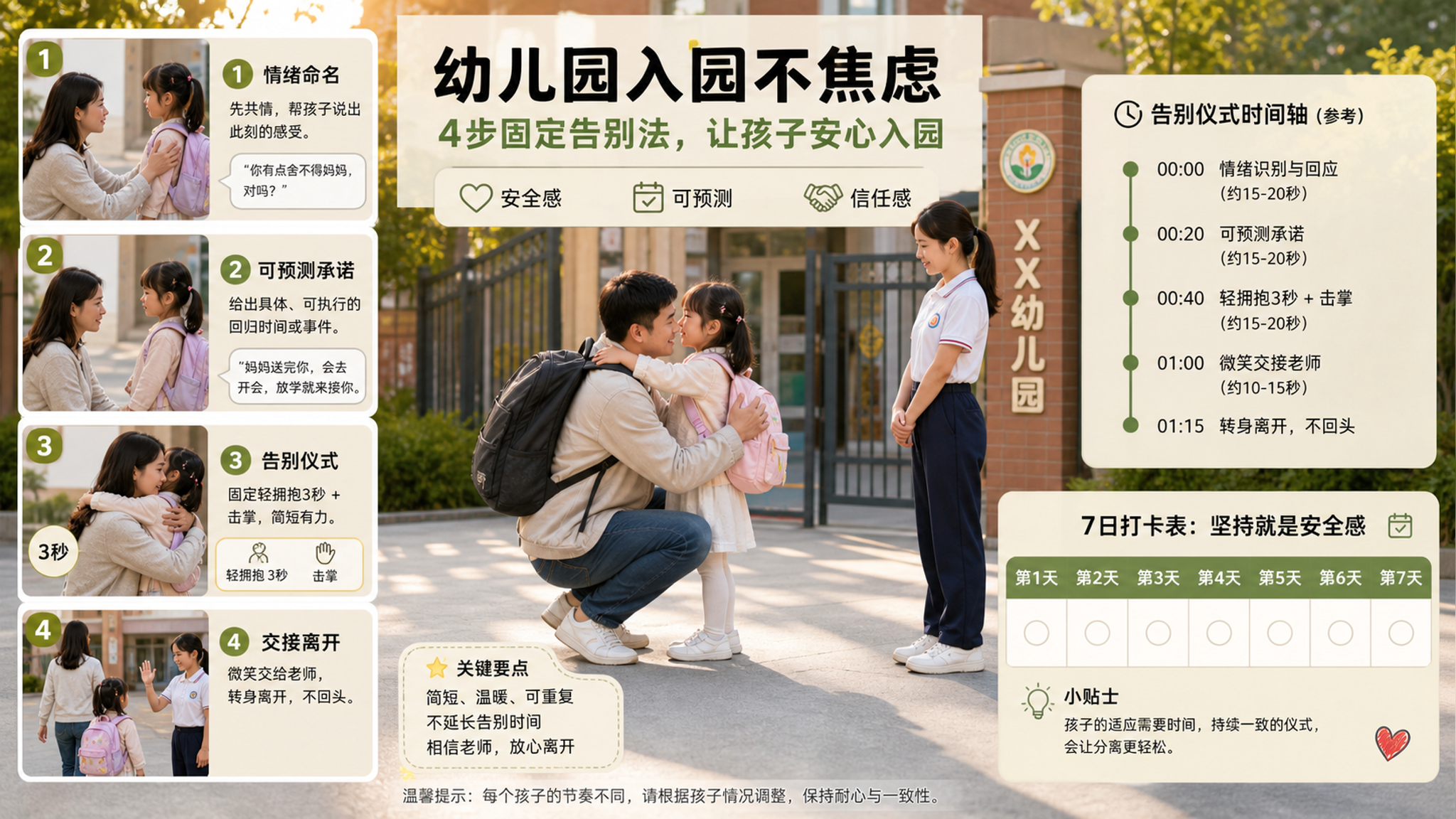 入园哭到发抖？用一套“可预测”脚本，7天明显好转