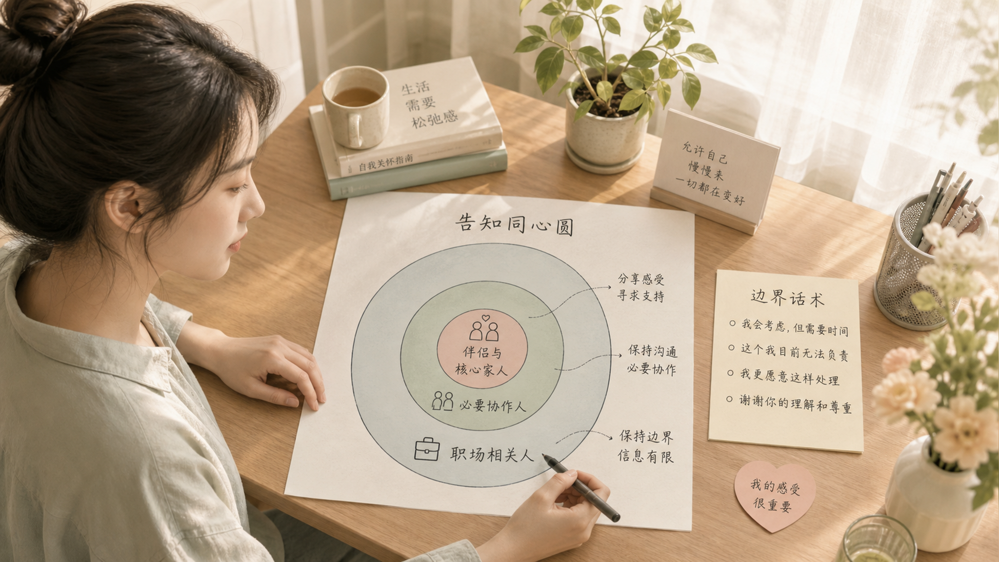怀孕前三个月要不要说：一张告知同心圆和6句边界话术