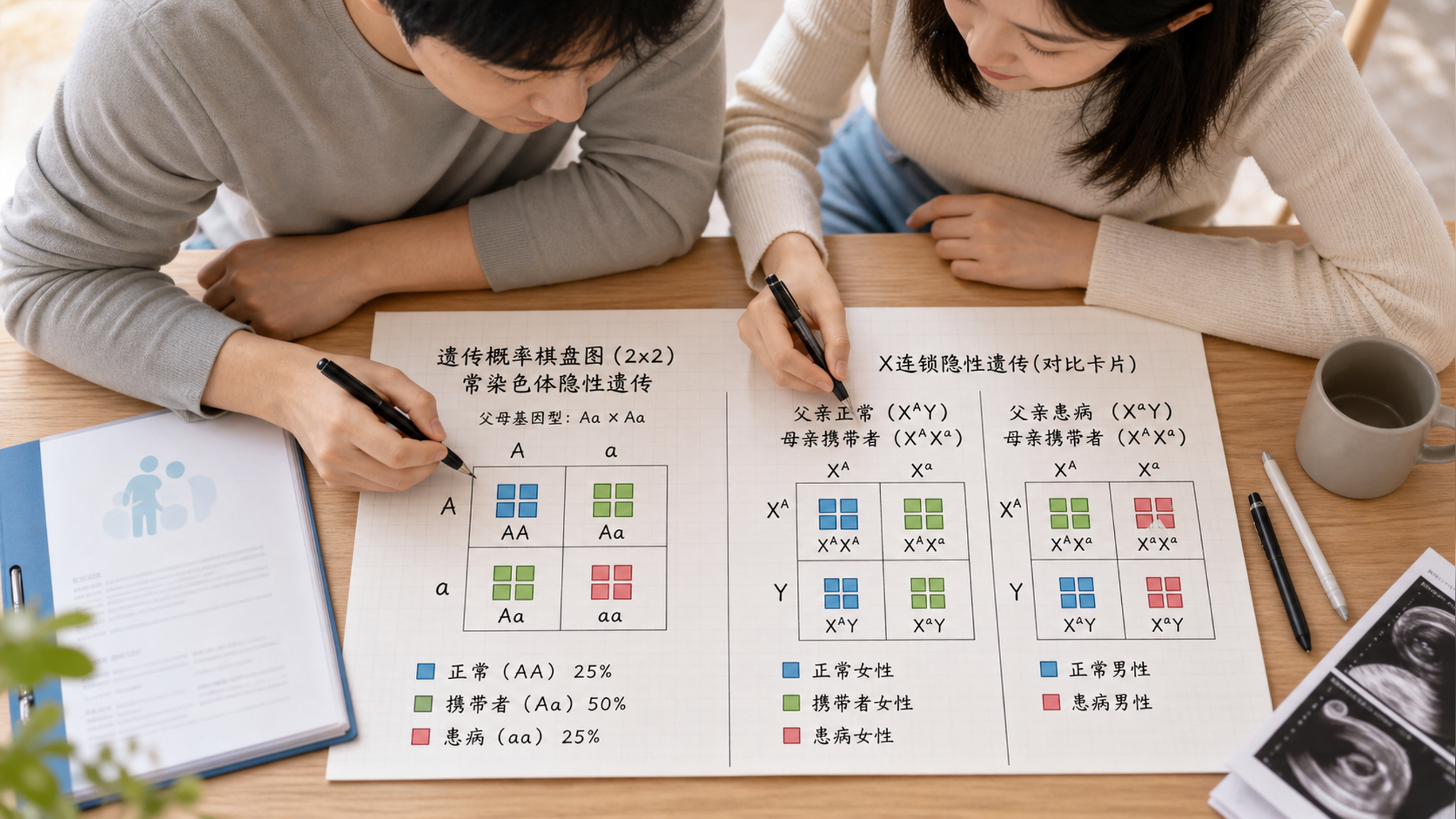 婚检报告写“携带”：用一张棋盘图算清生娃概率