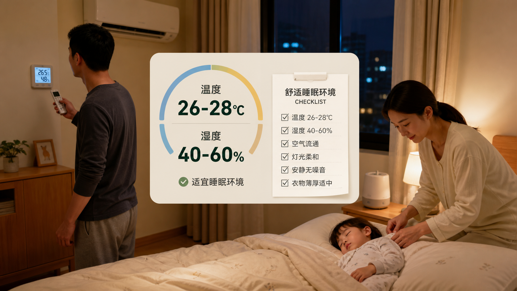 孩子吹空调就鼻塞夜咳？把这3个设置调对就行