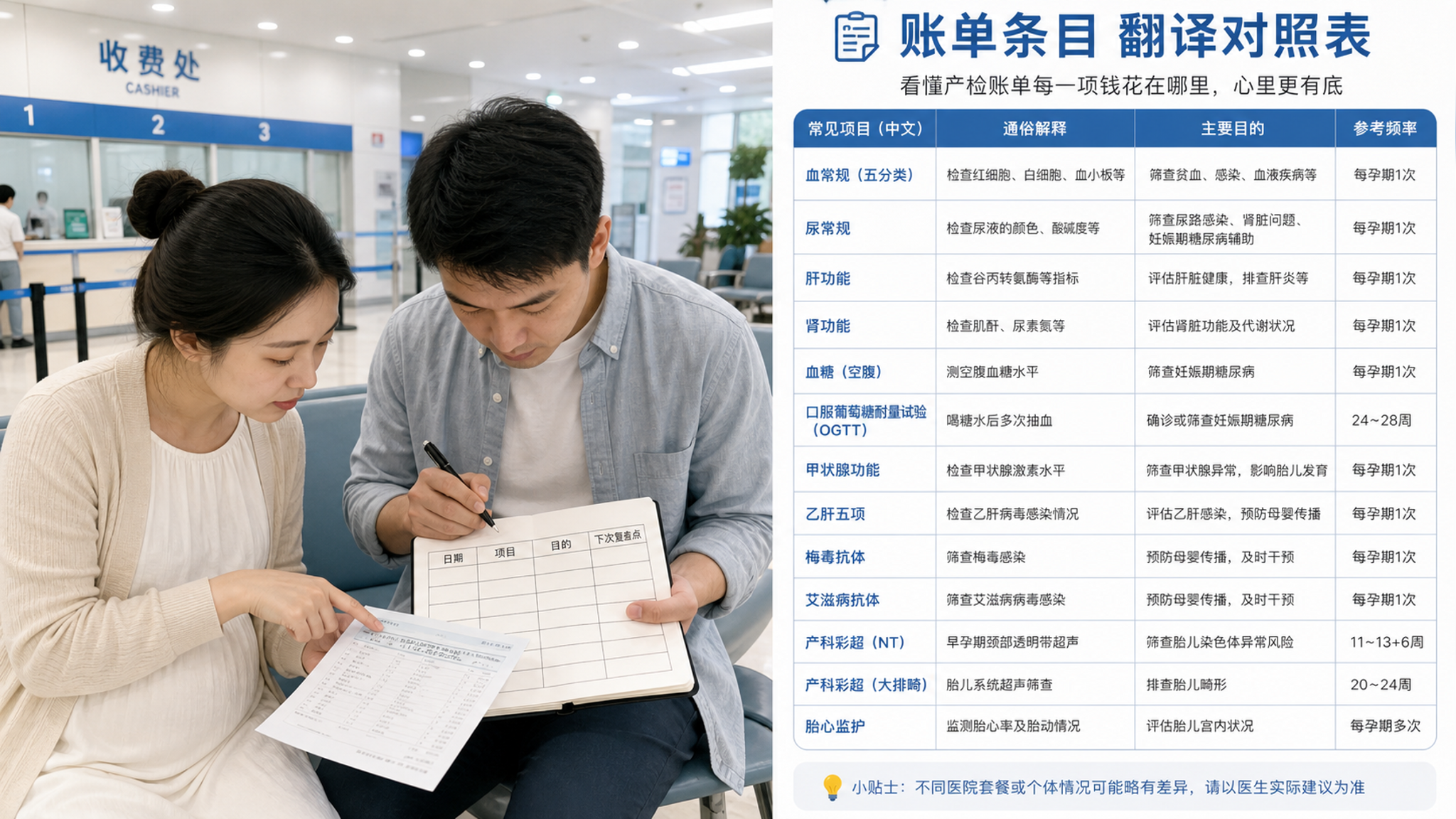 产检账单看不懂？用5句分类问法把钱问清
