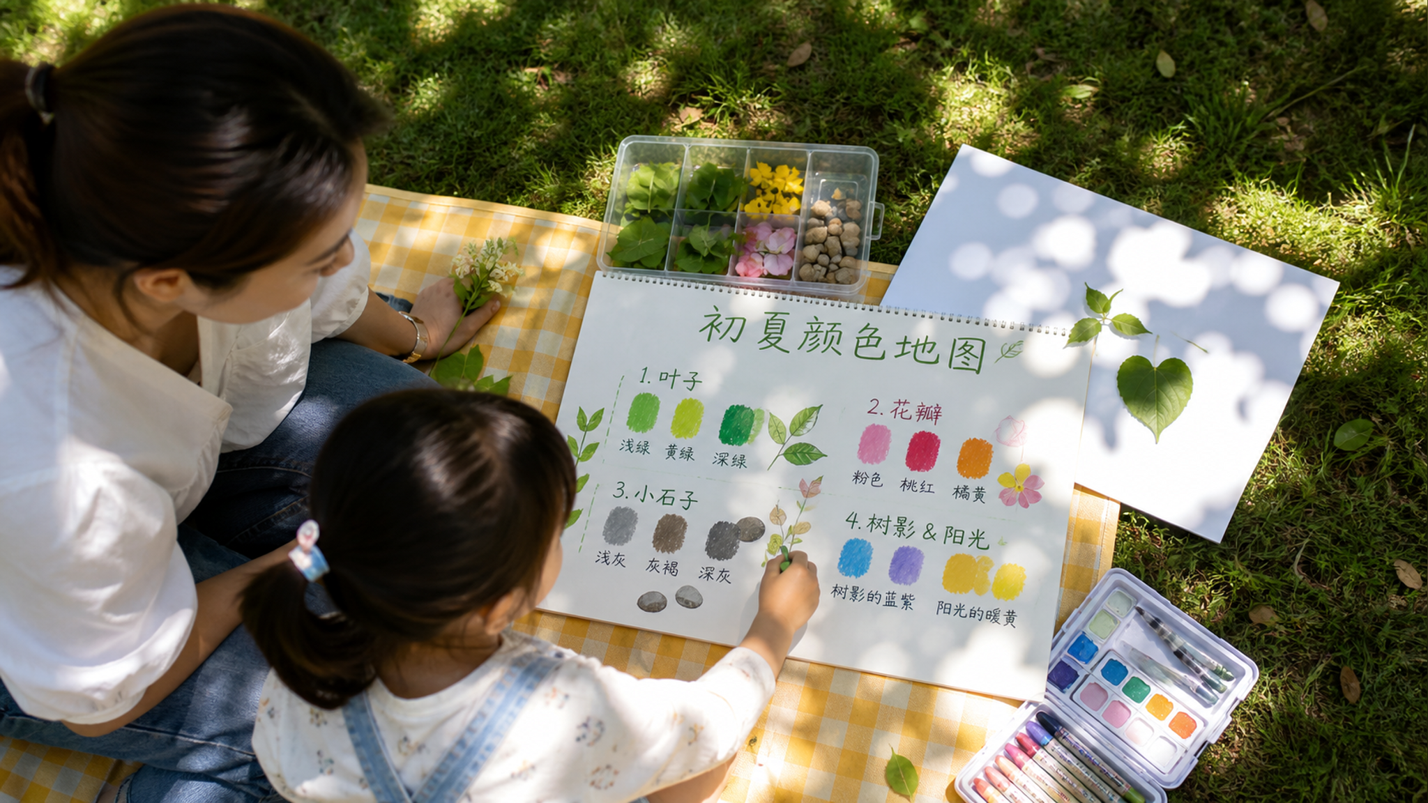 孩子画得不像别纠正：用叶子反光练出审美底层