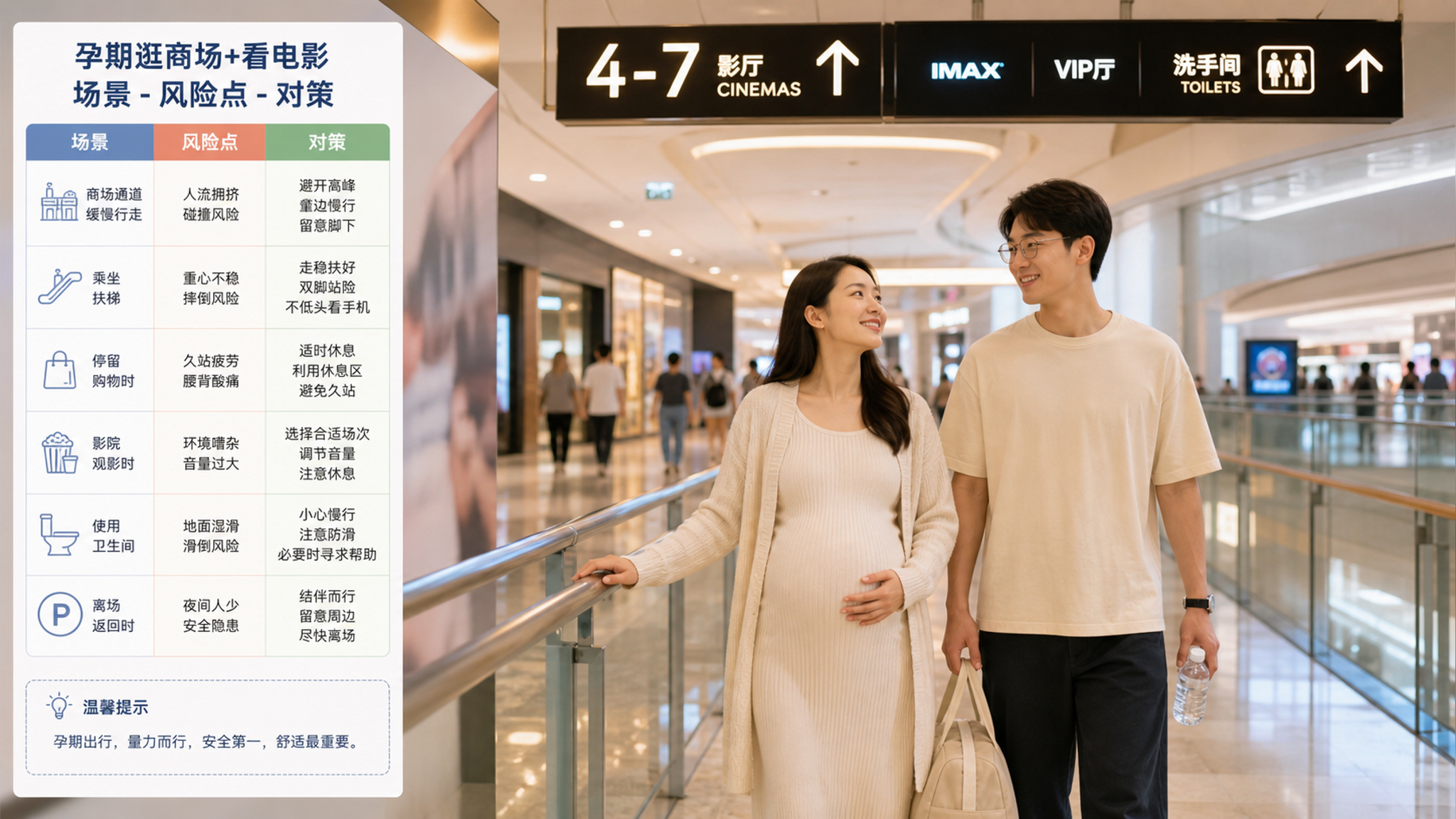 孕期去商场影院别硬扛：呼吸道、肠胃、腿胀3件事要管住