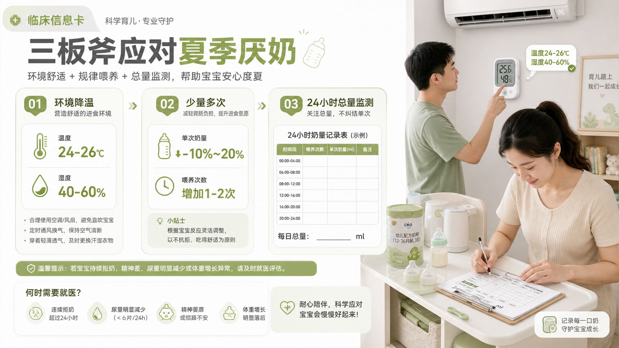 夏天宝宝突然厌奶：别换粉，先做对这三件事