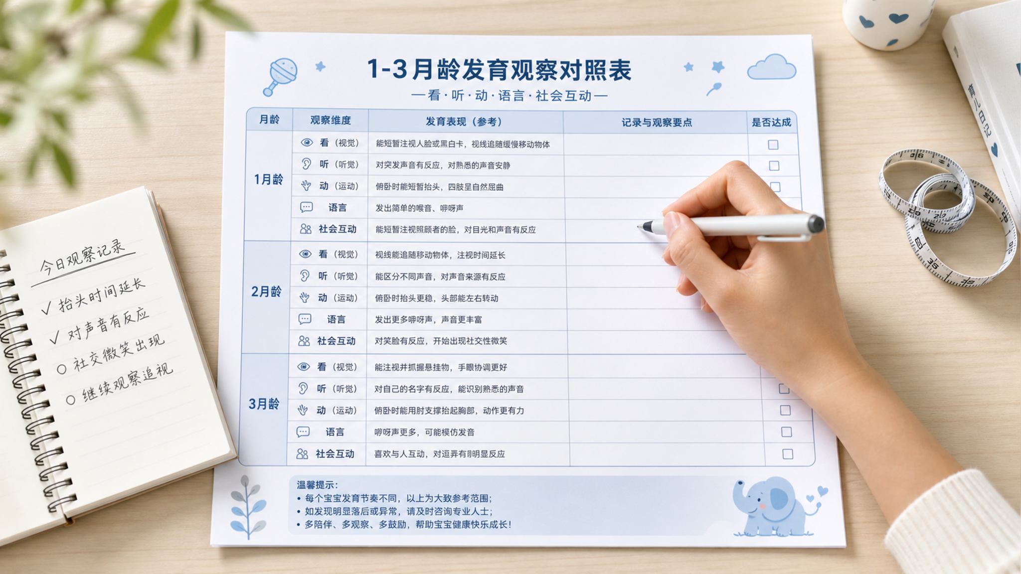 1-3个月发育别只盯体重：看懂趋势和会不会