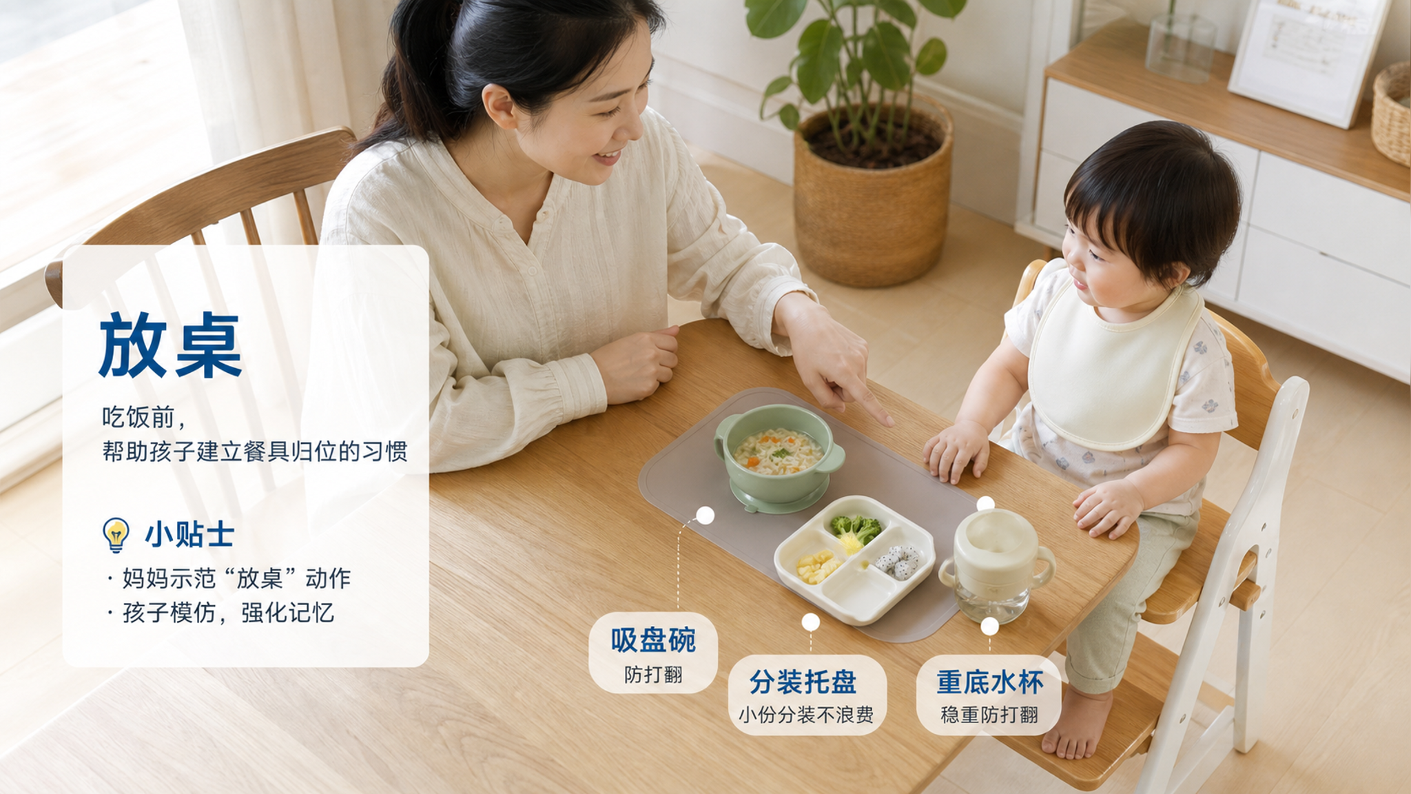 1-2岁吃饭总扔碗？照这套微流程做就够了