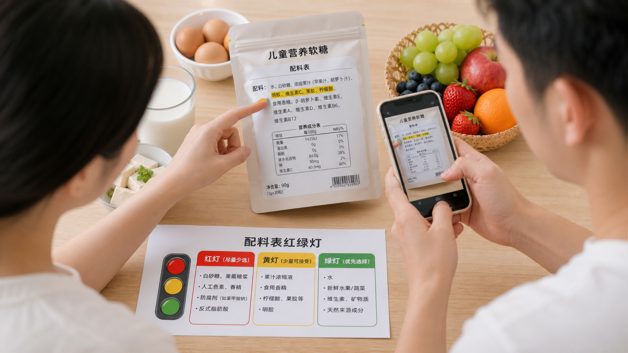 儿童免疫力软糖是补剂还是糖果？配料表三步拆穿