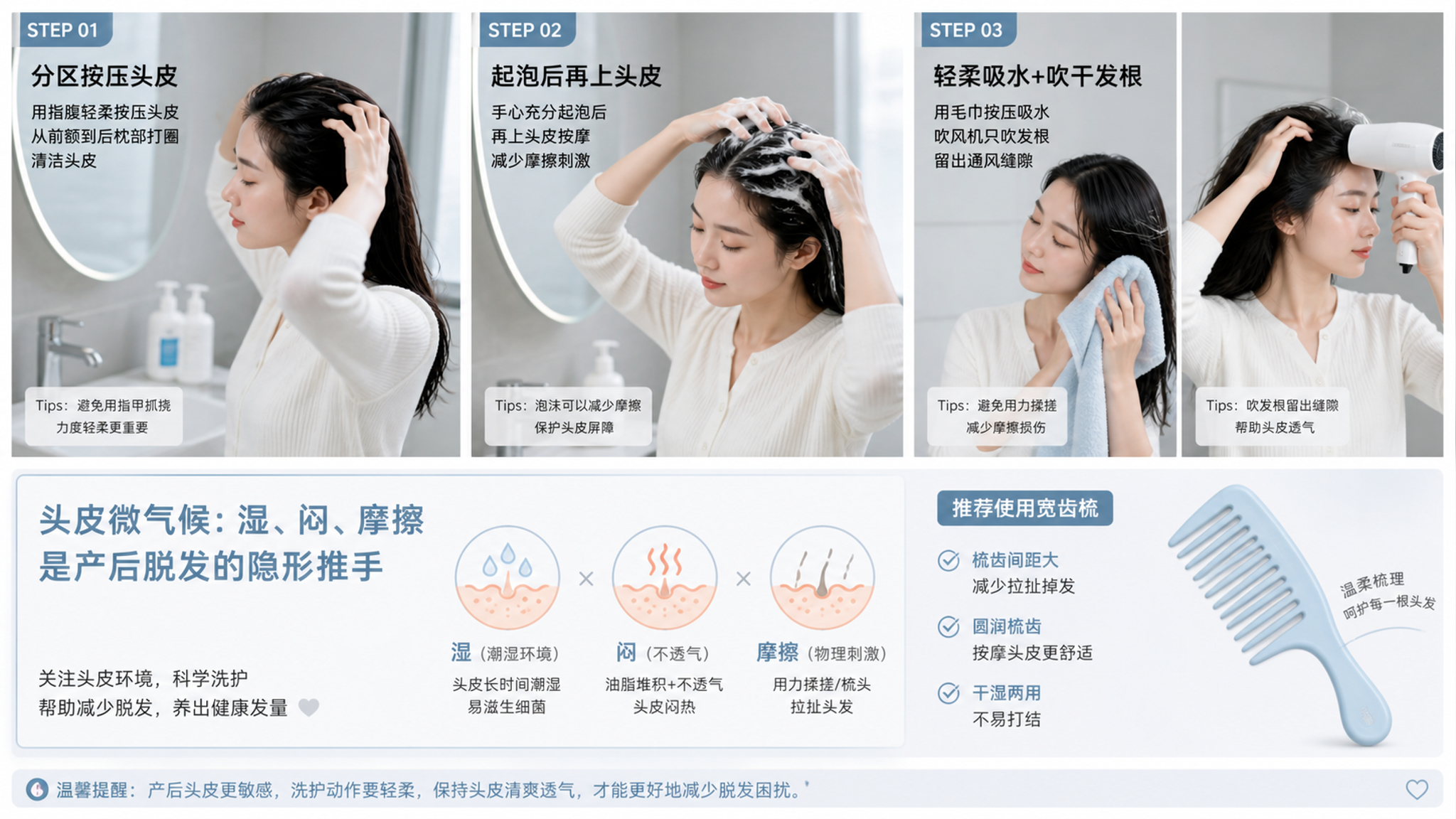 产后油头闷痒还掉发？先管好头皮微气候