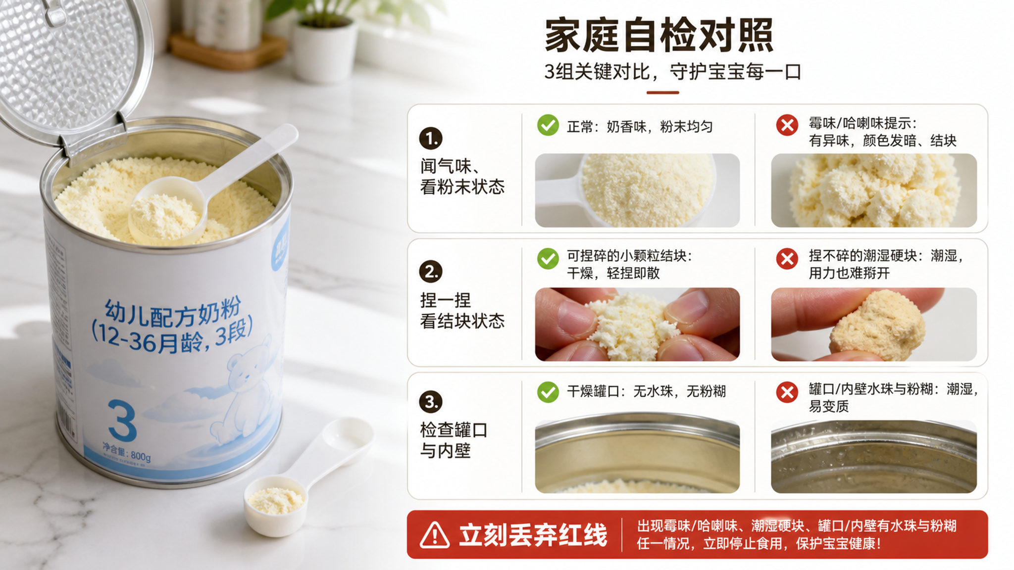 夏天奶粉开封后怎么判生死？5个红线一出现整罐丢