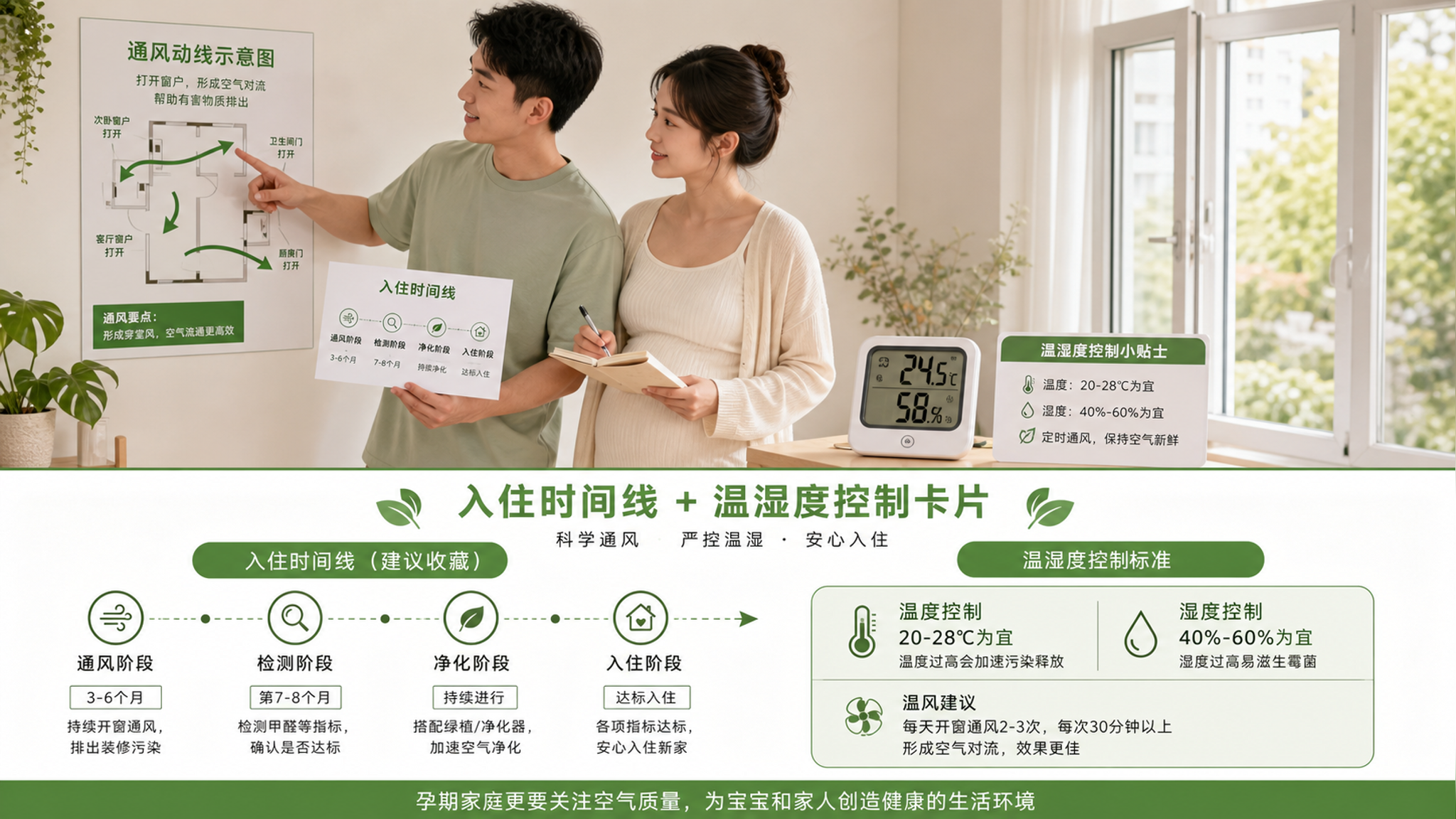 孕期搬新家别硬扛：夏季通风4-6周时间线