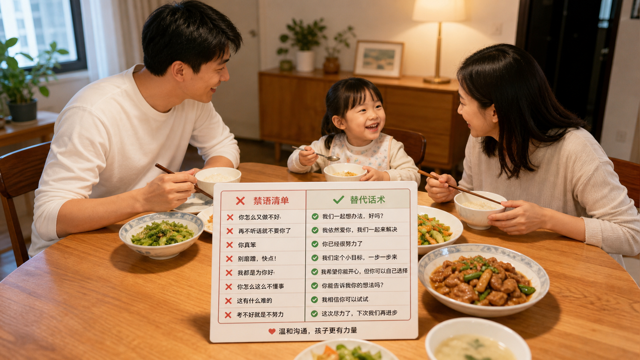 你越在饭桌上催和批评，孩子越吃不下