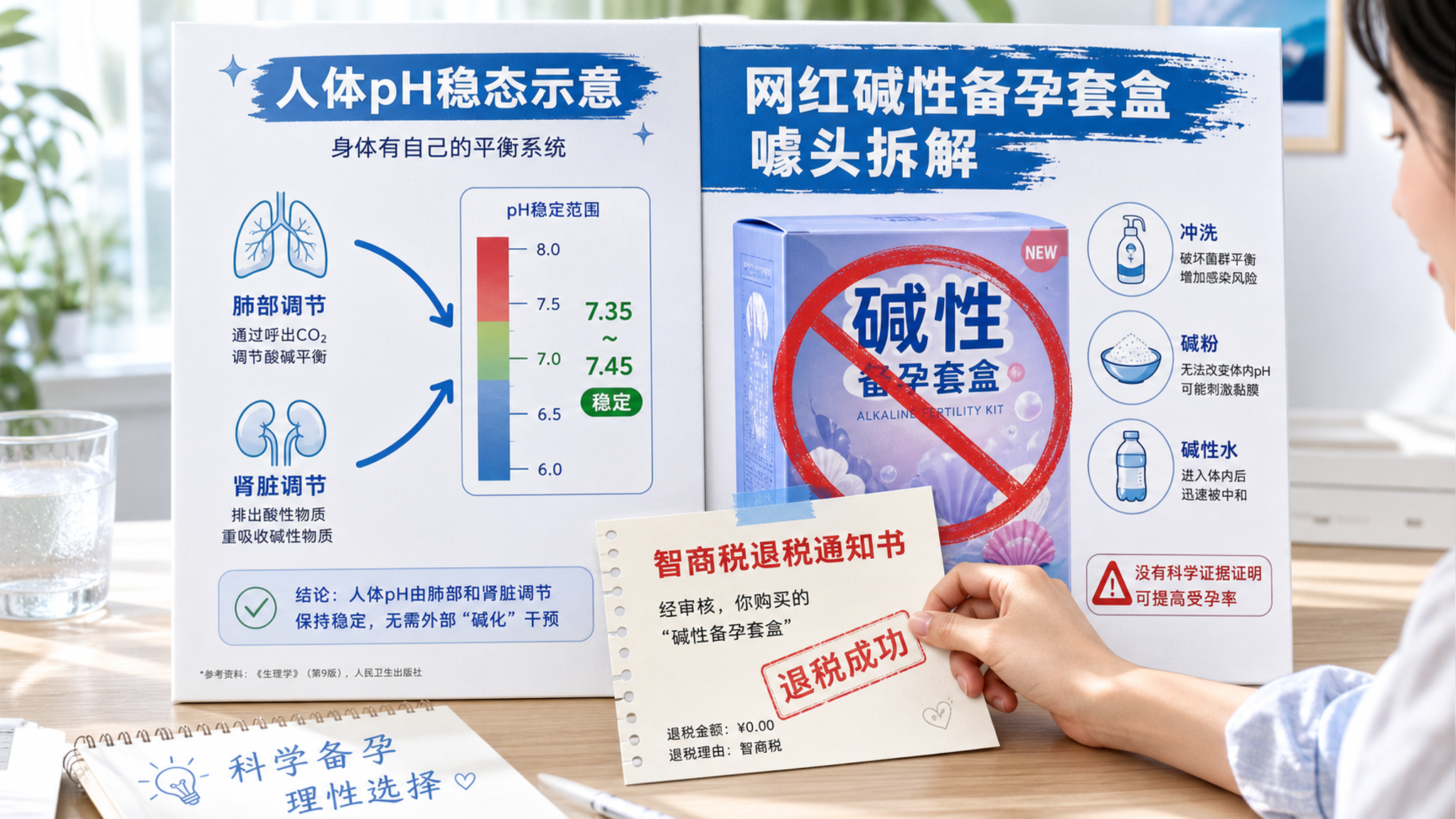 碱性备孕套盒真能改体质？先问问你的肾