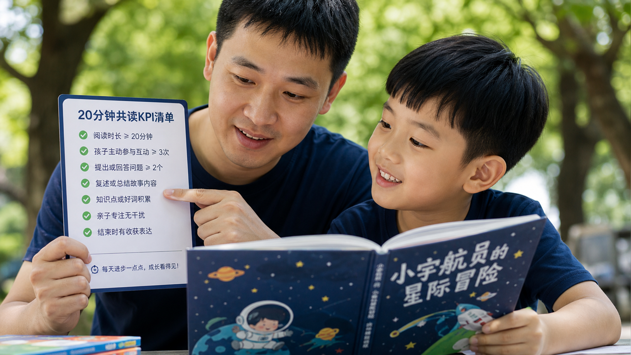 爸爸接手暑期阅读：20分钟共读流程+记录法