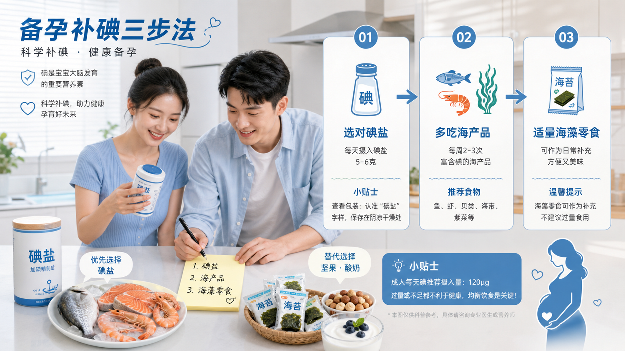 备孕补碘别用力过猛：海苔紫菜海带这样吃更稳