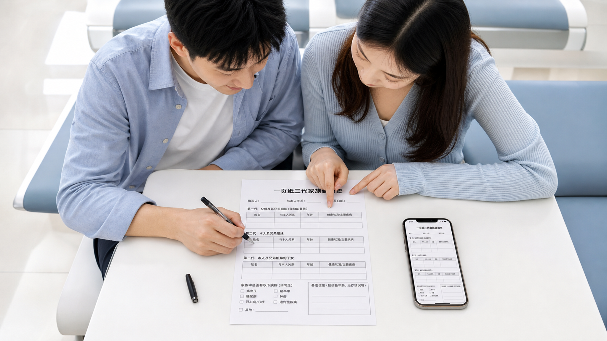 孕前门诊别空手：一页纸三代家族史模板直接抄