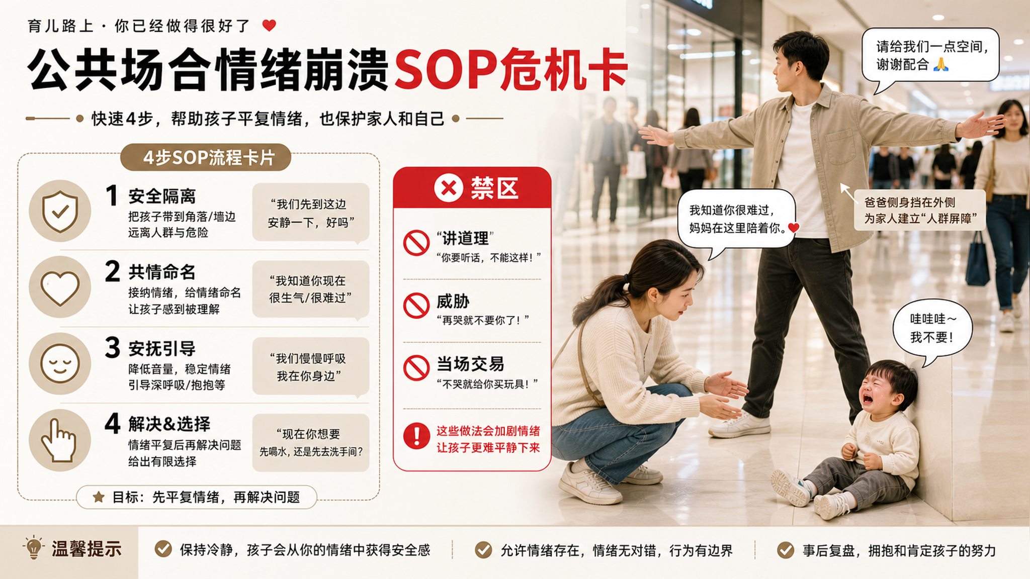 孩子商场躺地尖叫？照做这套崩溃SOP