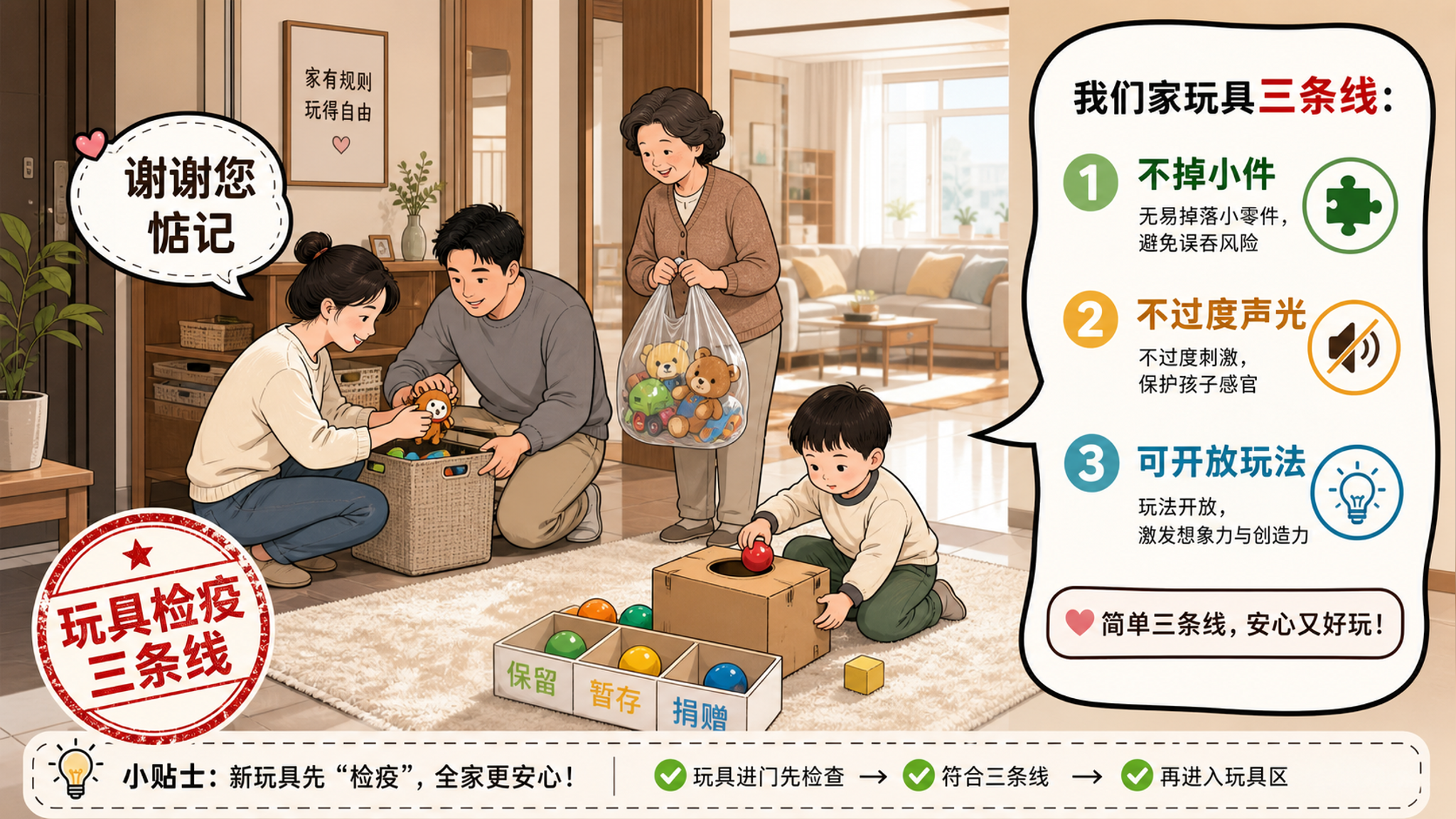 长辈买回塑料味玩具？用这3条底线不吵也能拦住