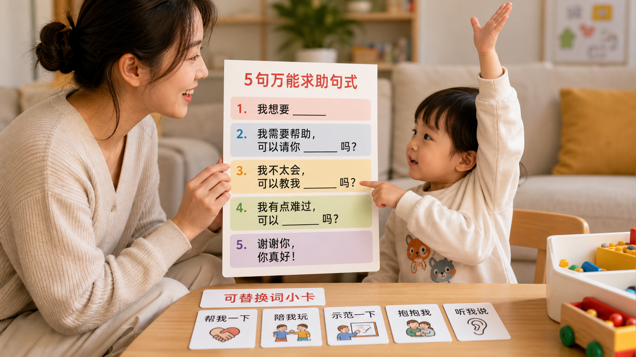 入园前先练会开口：5句求助话让老师更好懂