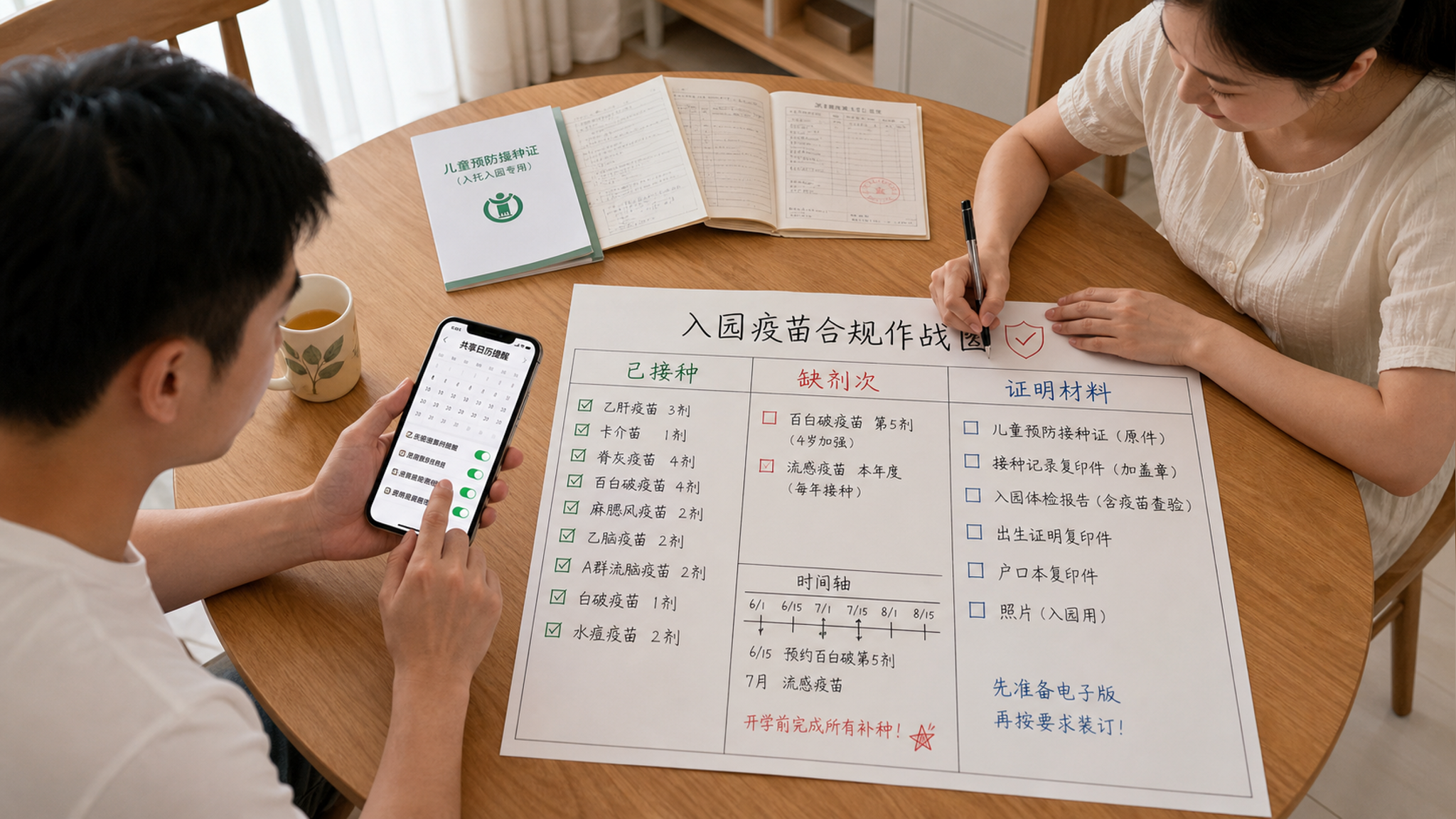 入园体检前才发现疫苗漏打？照这份补种日历补齐