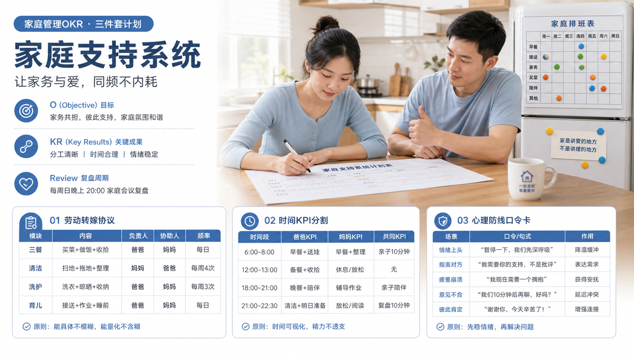 暑假带娃别硬扛：三张表搭起家庭支持系统