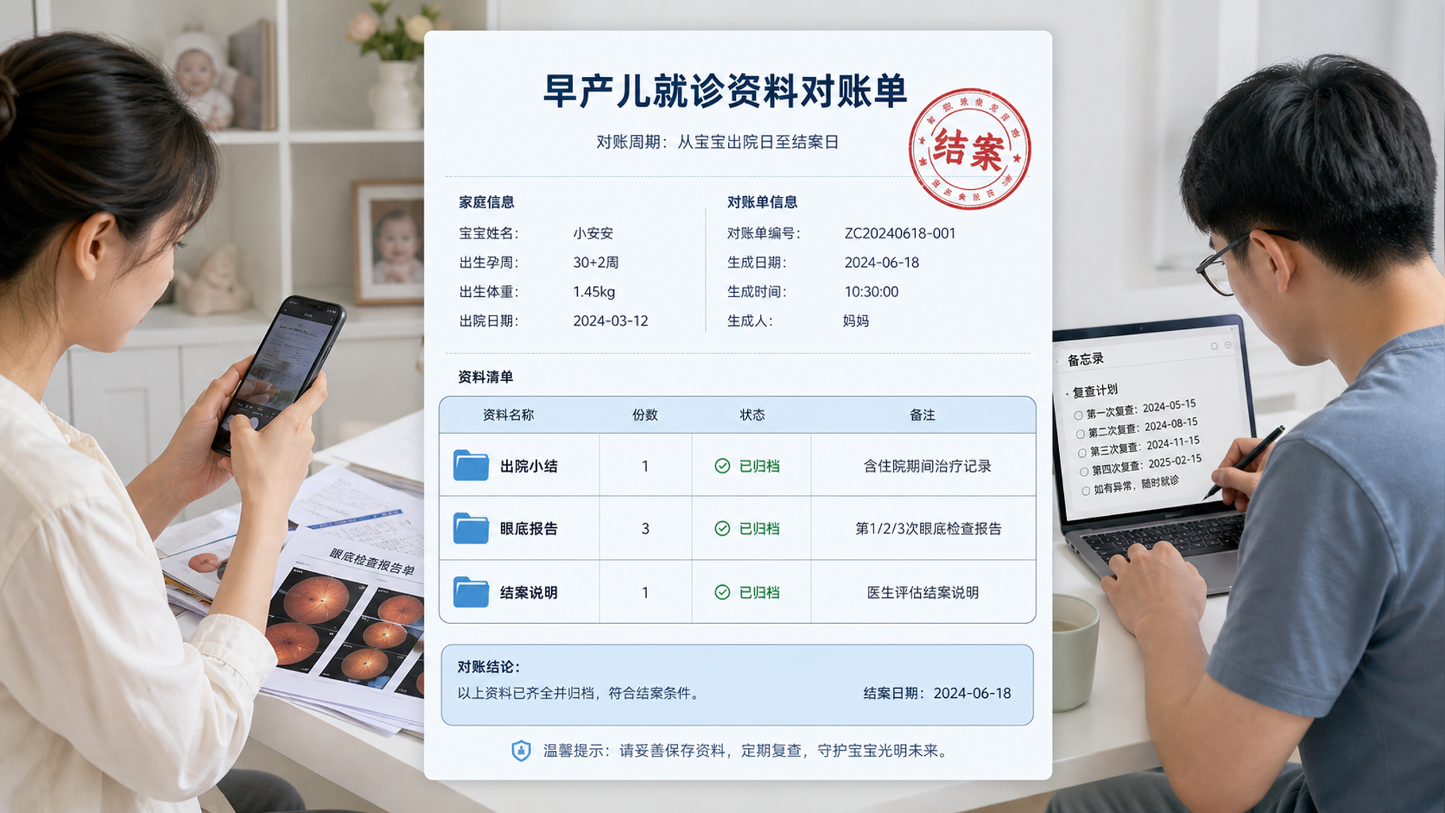 早产儿ROP随访别靠记忆：3份记录+4个必问