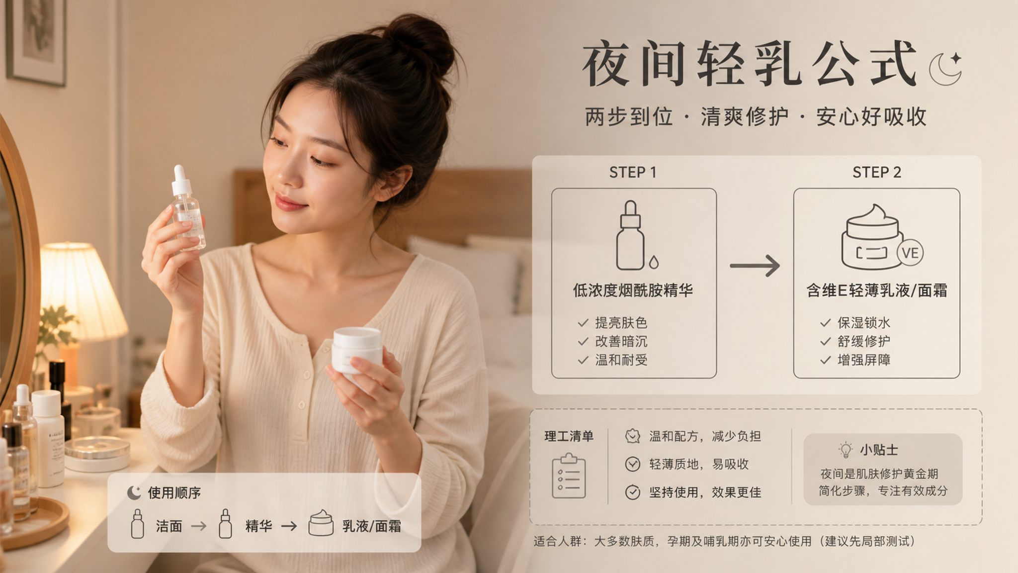孕期下午脸发闷有油味？试试这套夜间轻乳公式