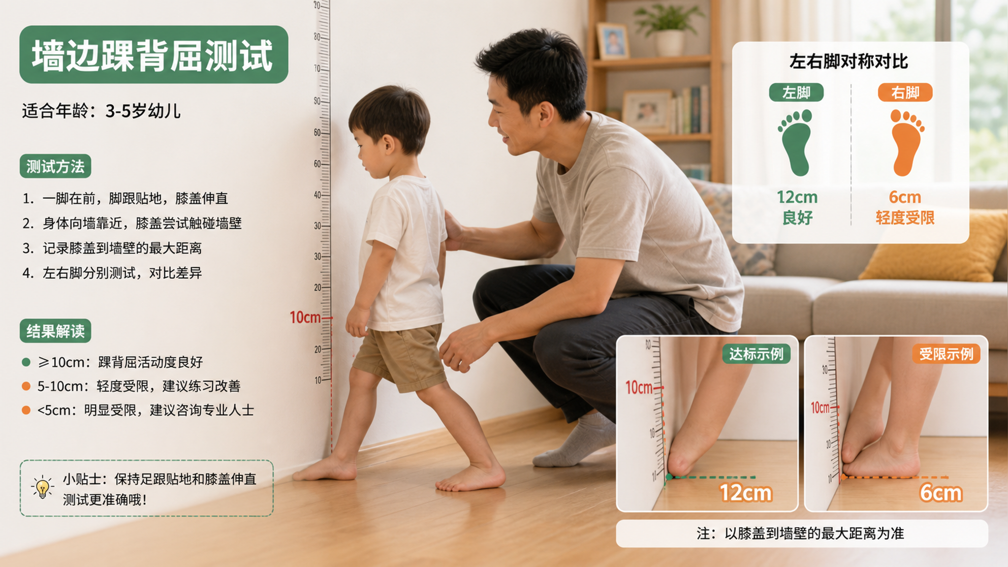 孩子总踮脚走、走路内扣？2个测试先筛风险