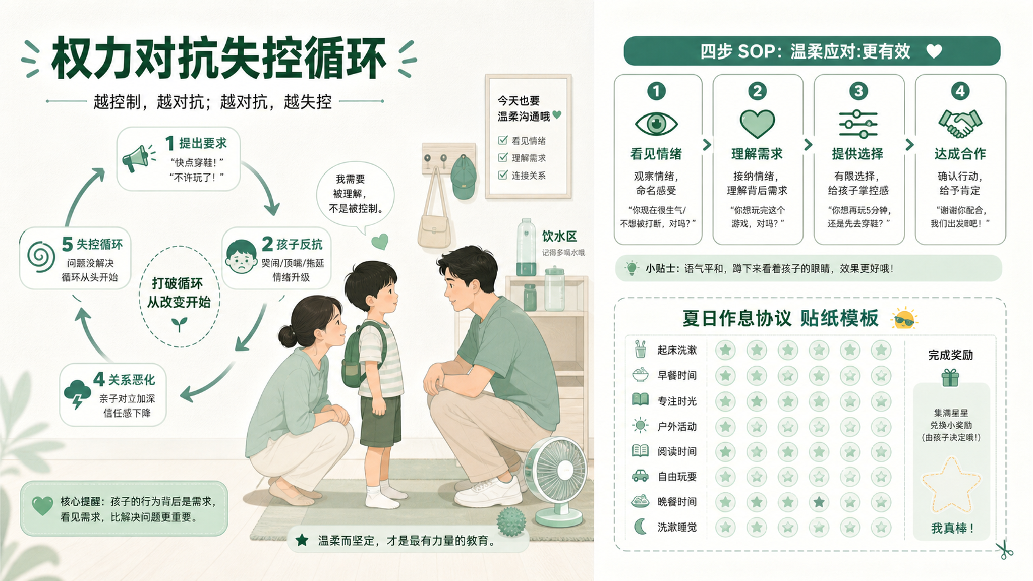 高温季别再靠吼：4步让孩子从崩溃到配合