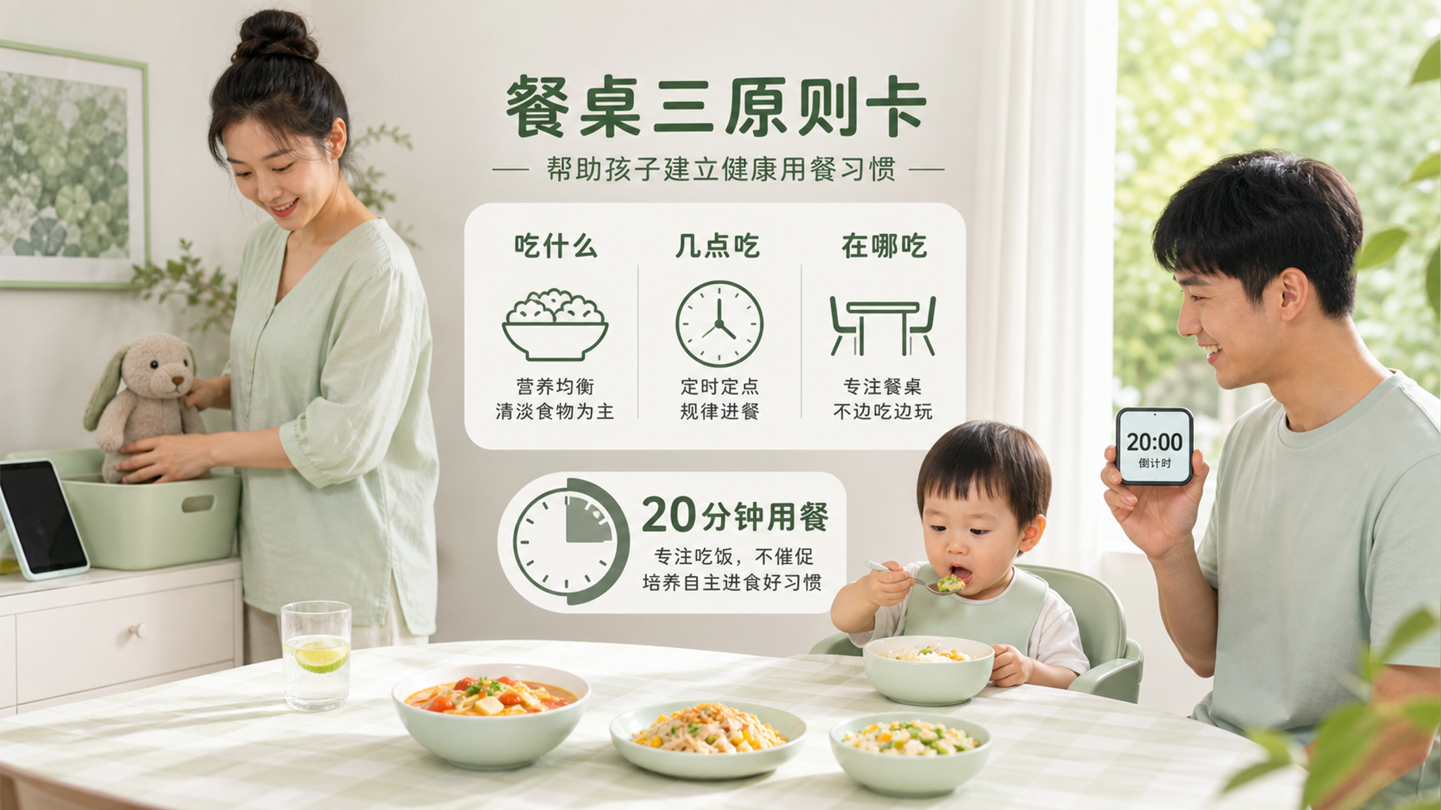 小暑娃吃得少别追喂：20分钟收餐更管用