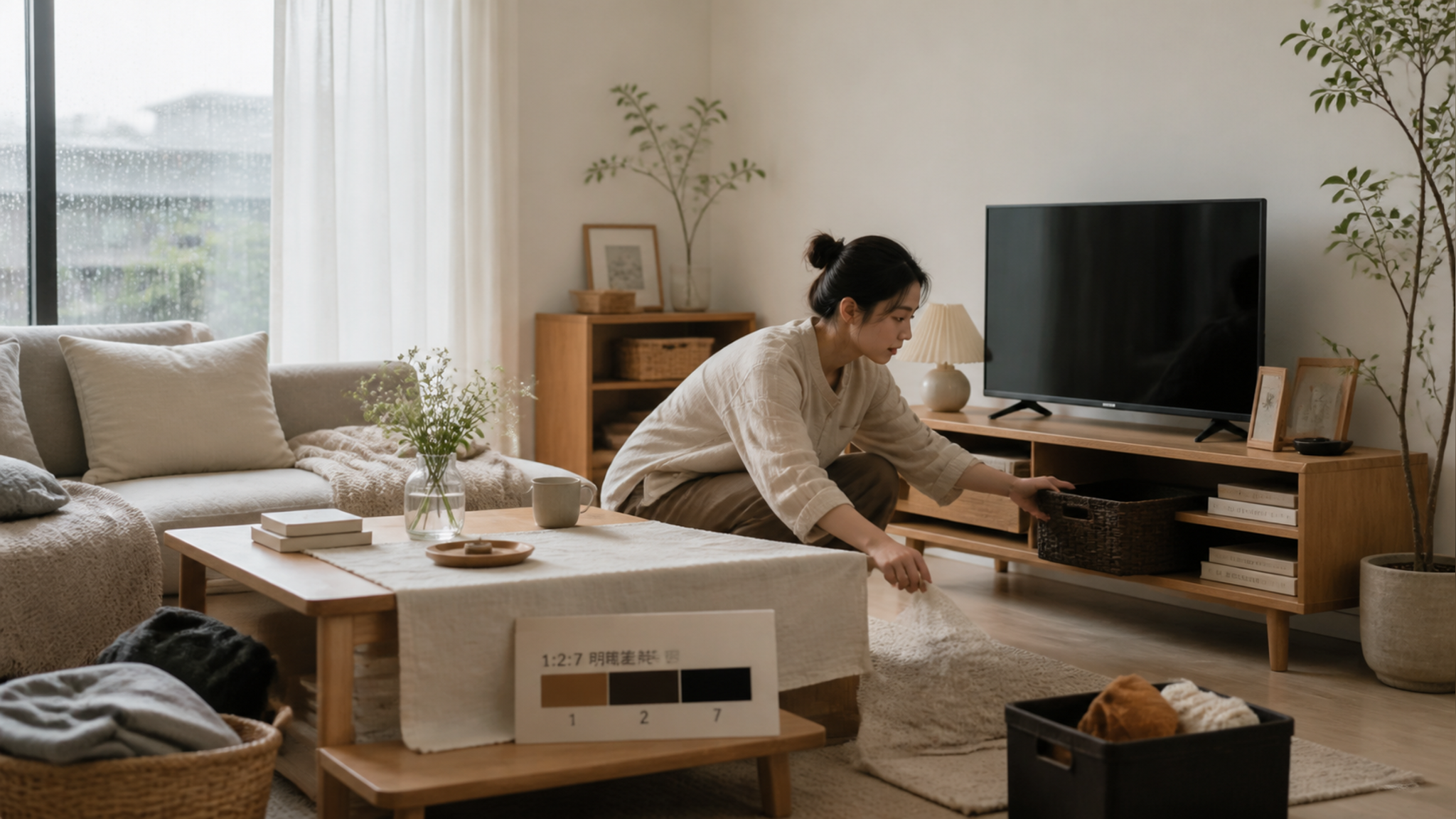 阴雨天家里显旧？用1:2:7明暗差立刻变清爽