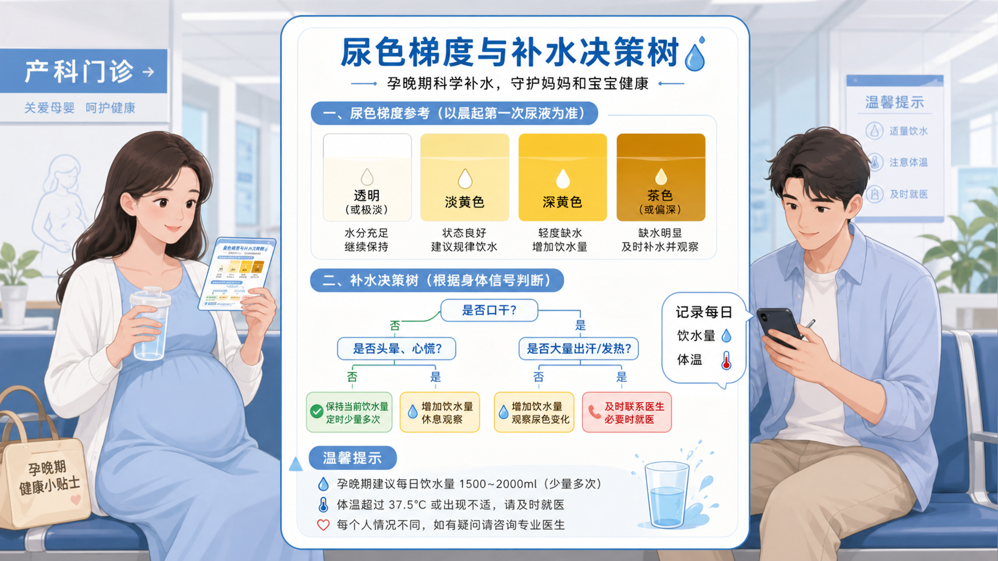 临产前别硬扛：尿色看懂补水，顺产剖宫产都适用