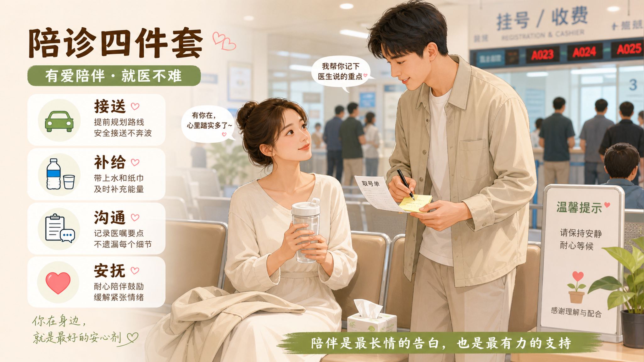 双杠后去医院最难的是情绪和高温：陪诊四件套照做就够了