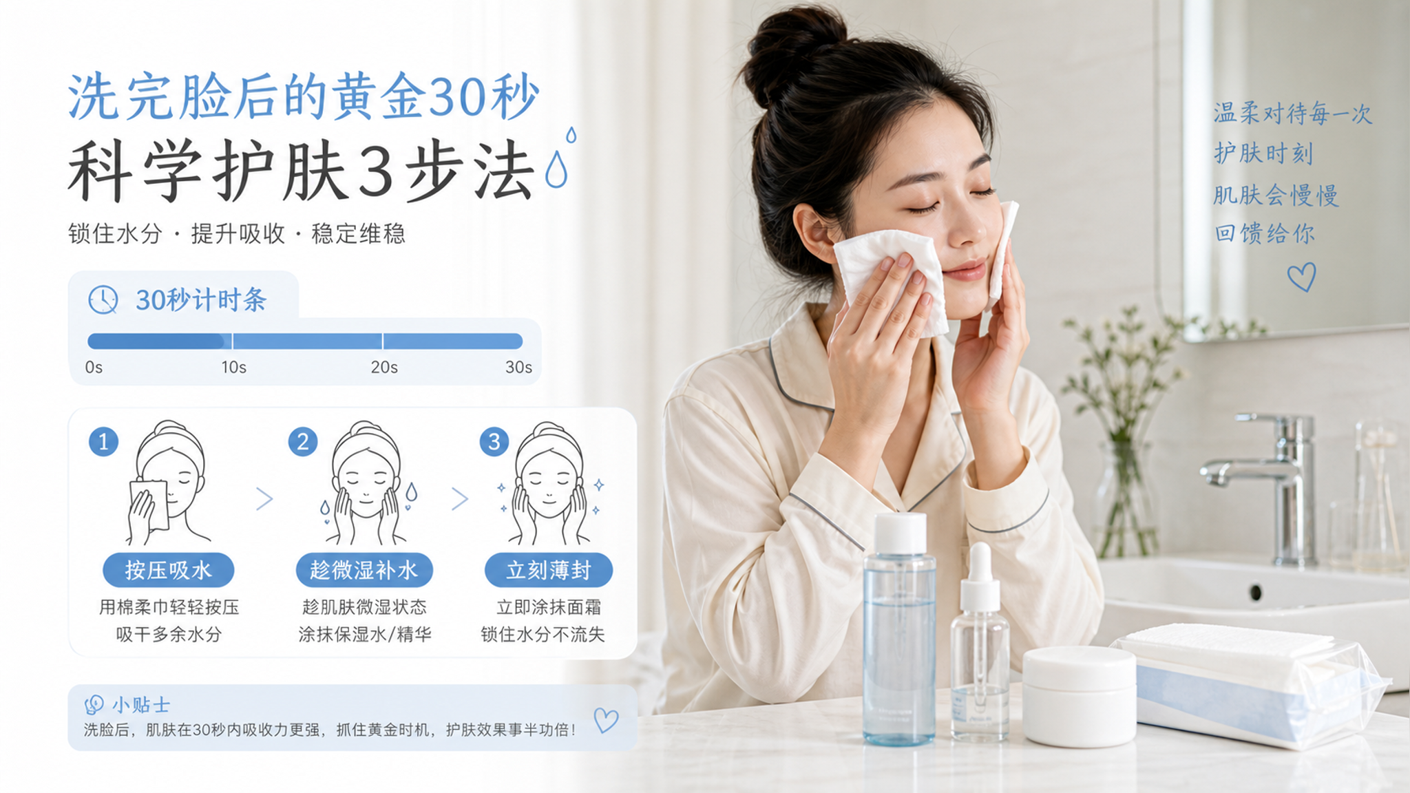 孕期洗完脸紧绷起皮？这30秒决定你一整天舒服不舒服