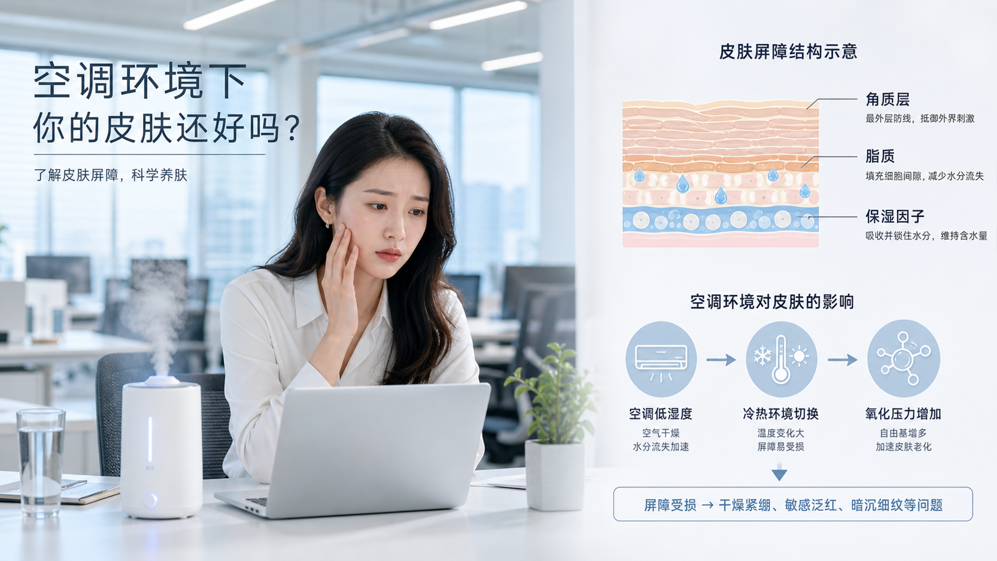 不是晒黑，是空调在偷走你的光泽感？
