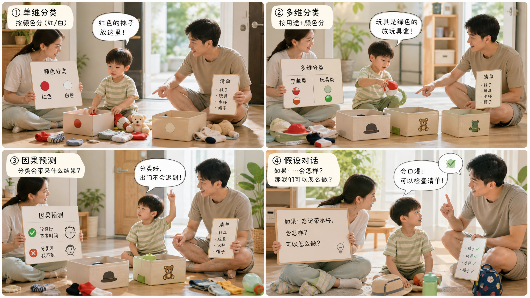 不做逻辑题也能练逻辑：收纳买菜4步动线（3-6岁）