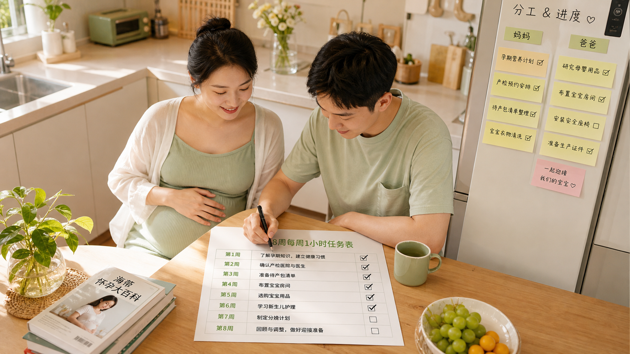 产前准备别硬扛：每周1小时，8周搞定关键事项