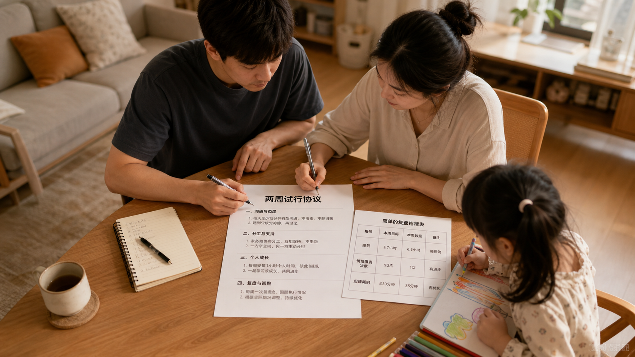 育儿吵到崩溃？用一份两周协议统一口径