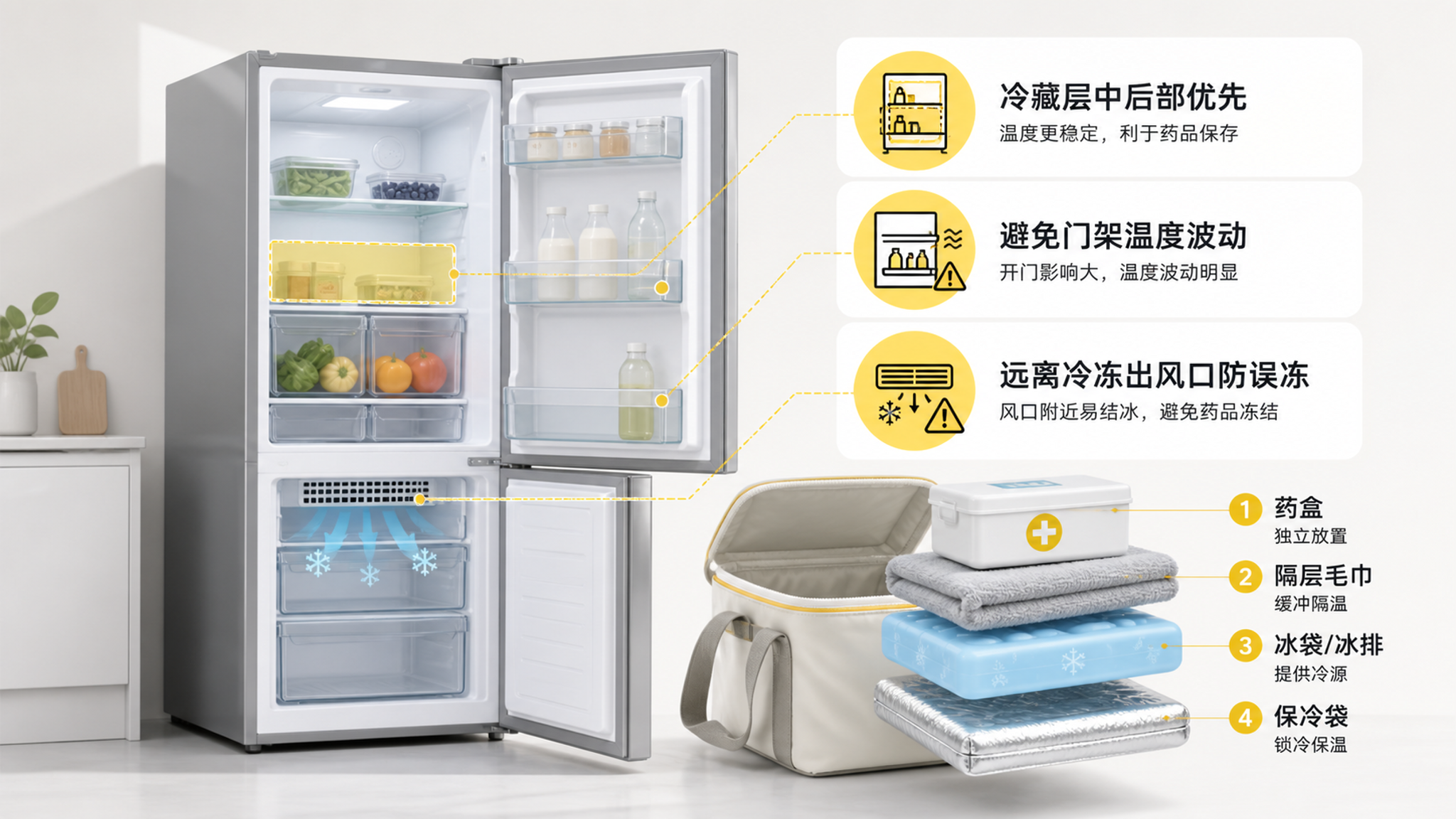 伏天冷链药别凭感觉放：冰箱分区+温度记录+外出打包SOP