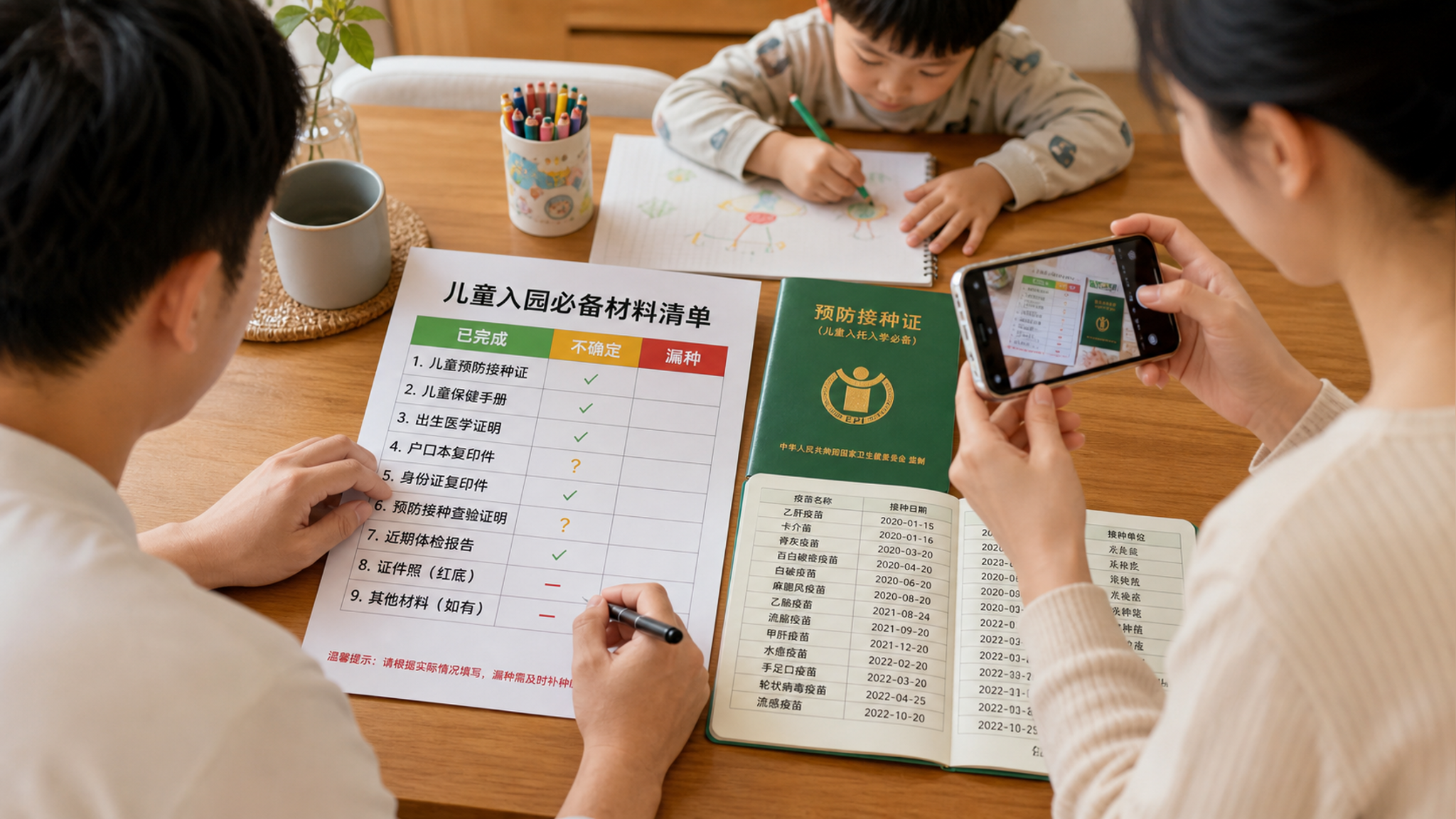 入园前发现接种证对不上？3步盘点+最小间隔补种排程