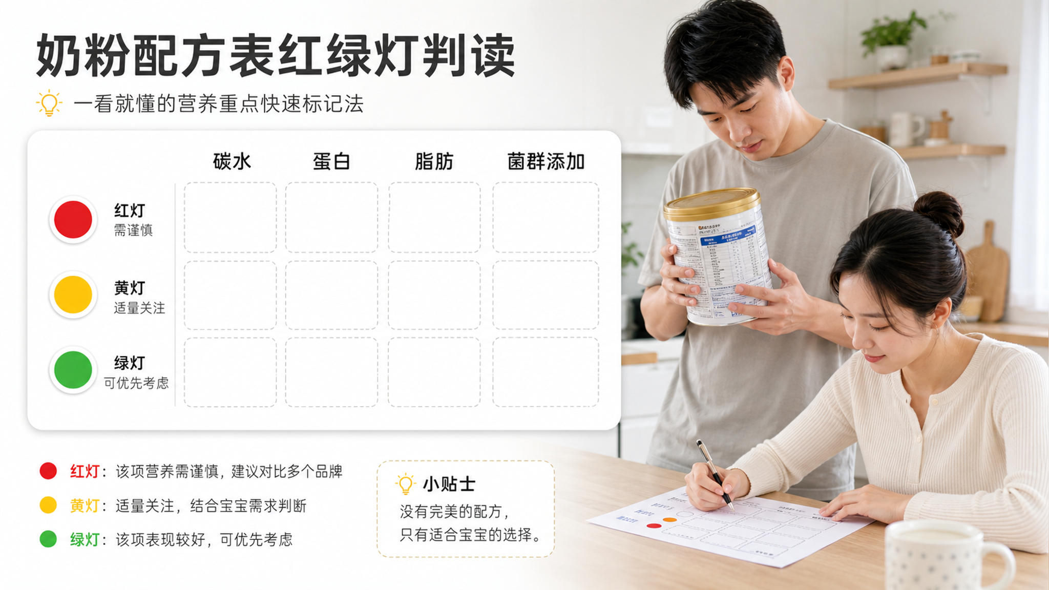 奶粉别被带节奏：配方表4行红绿灯速判