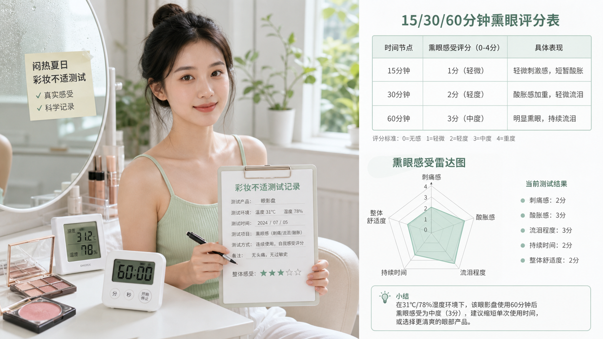闷热一上妆就想哭？彩妆熏眼刺激避坑清单