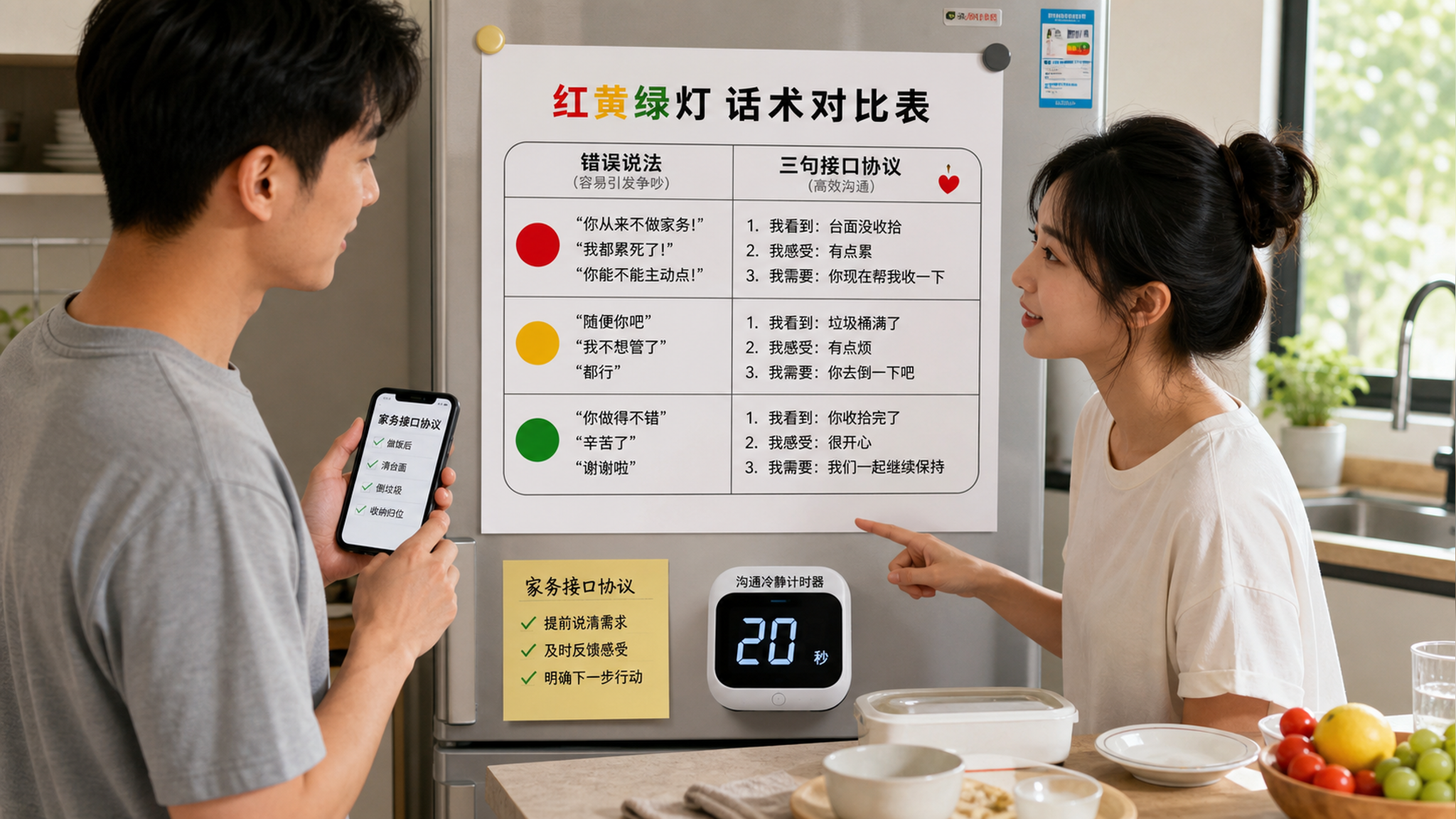 家务别再说“收拾一下”：三句接口协议20秒不翻车